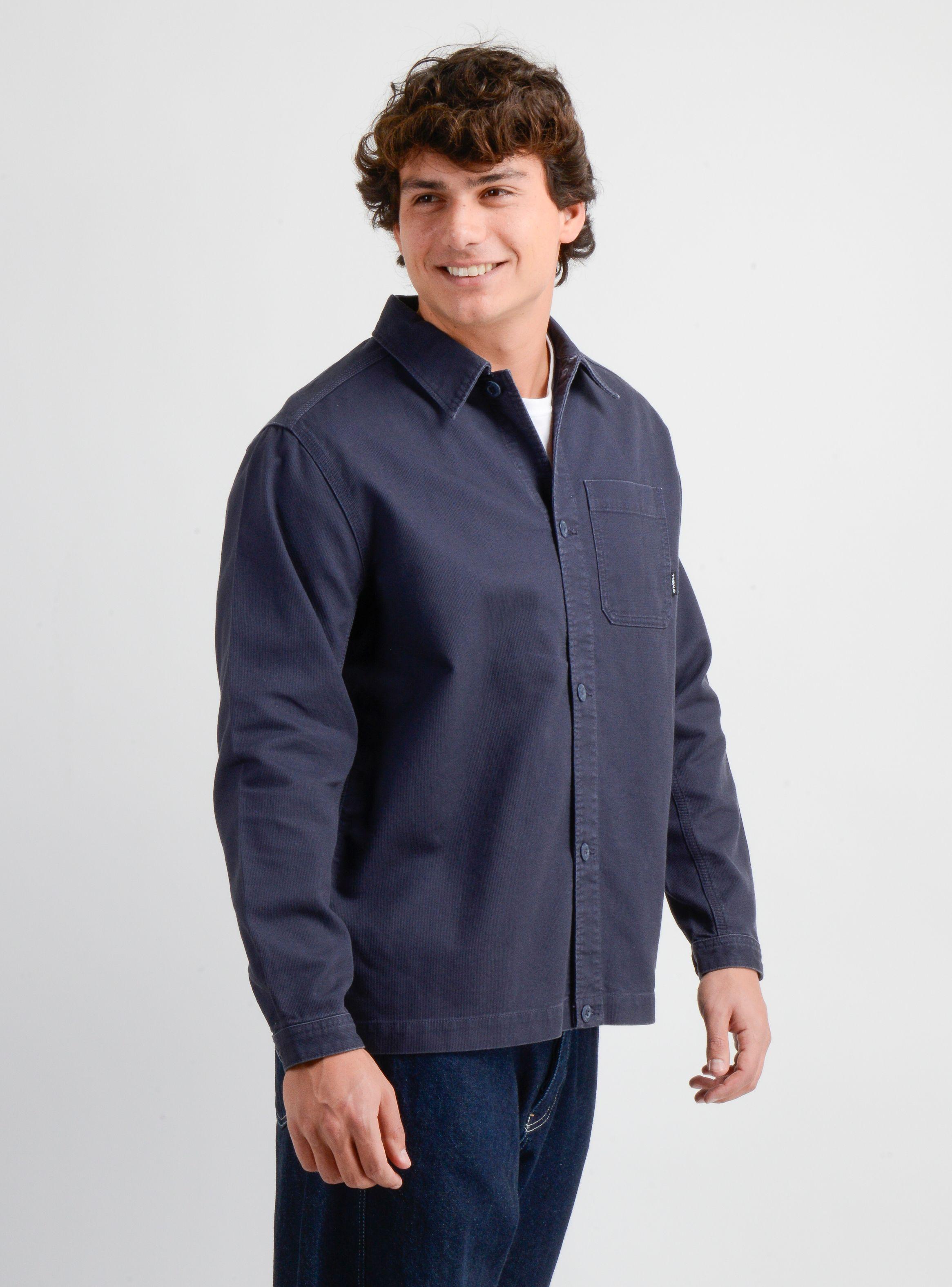 CAMISA MANGA LARGA MAXWELL AZUL OSCURO-3