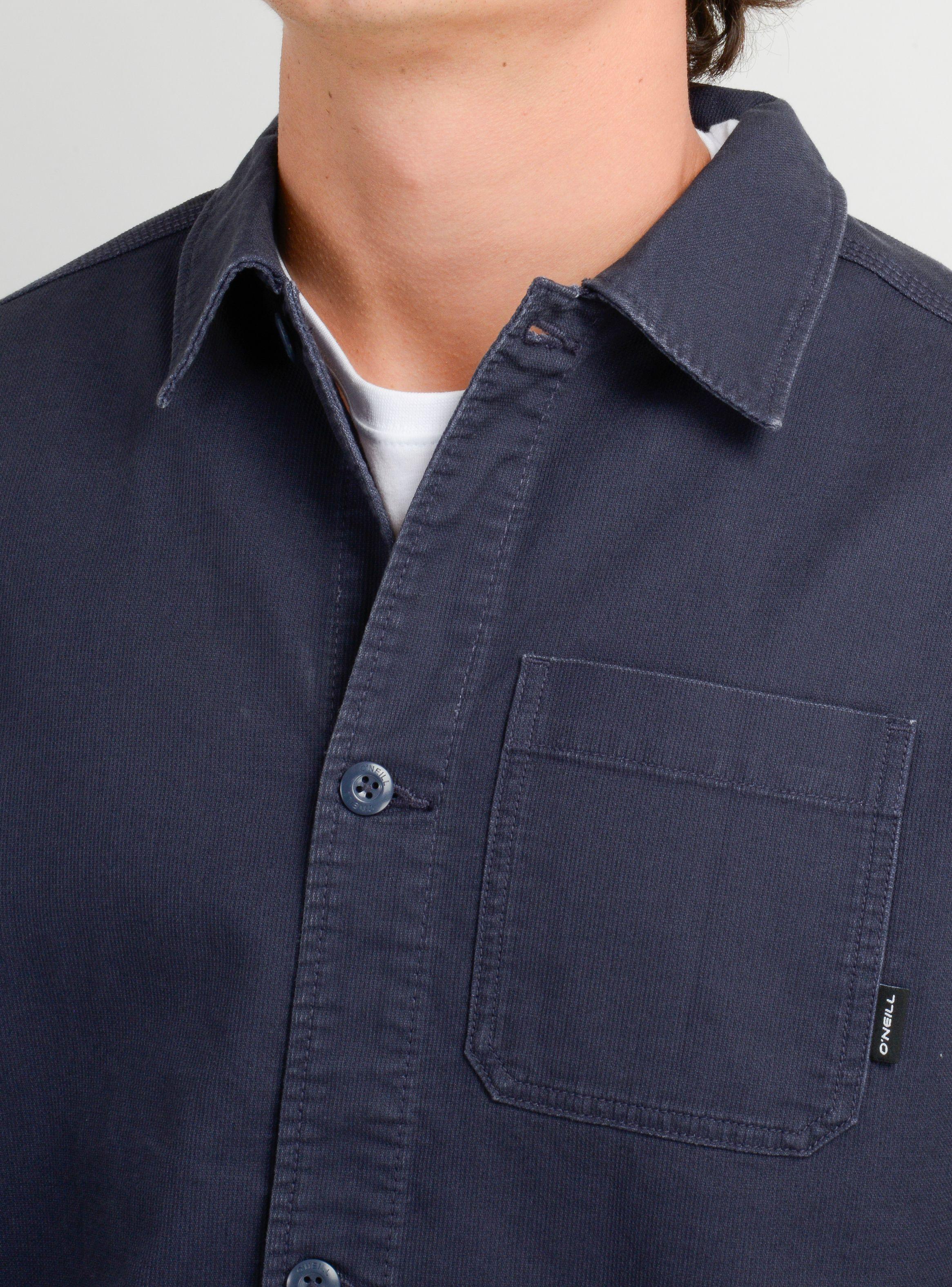 CAMISA MANGA LARGA MAXWELL AZUL OSCURO-4