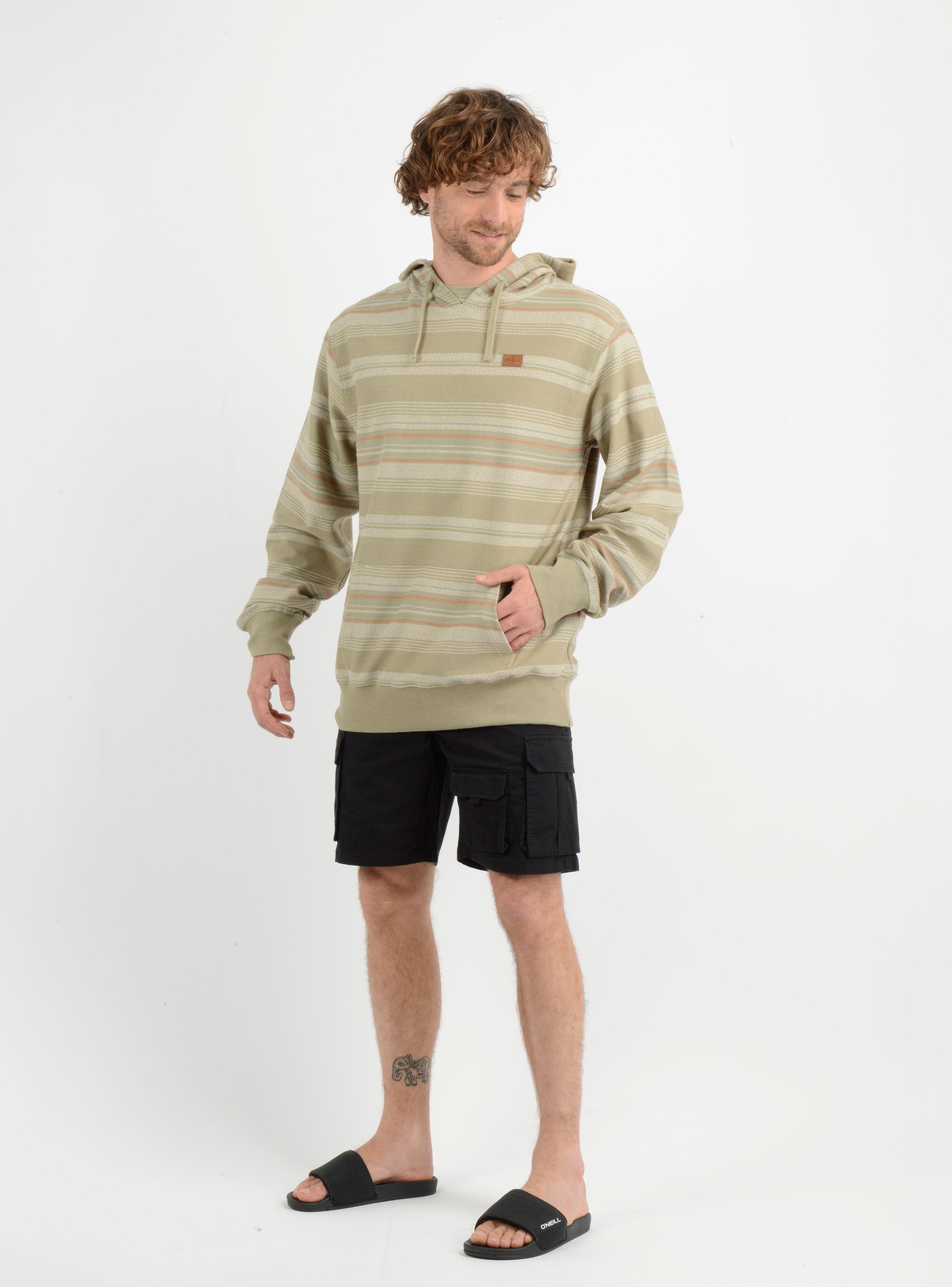 POLERON HOODIE BAVARO STRIPE  BEIGE-1