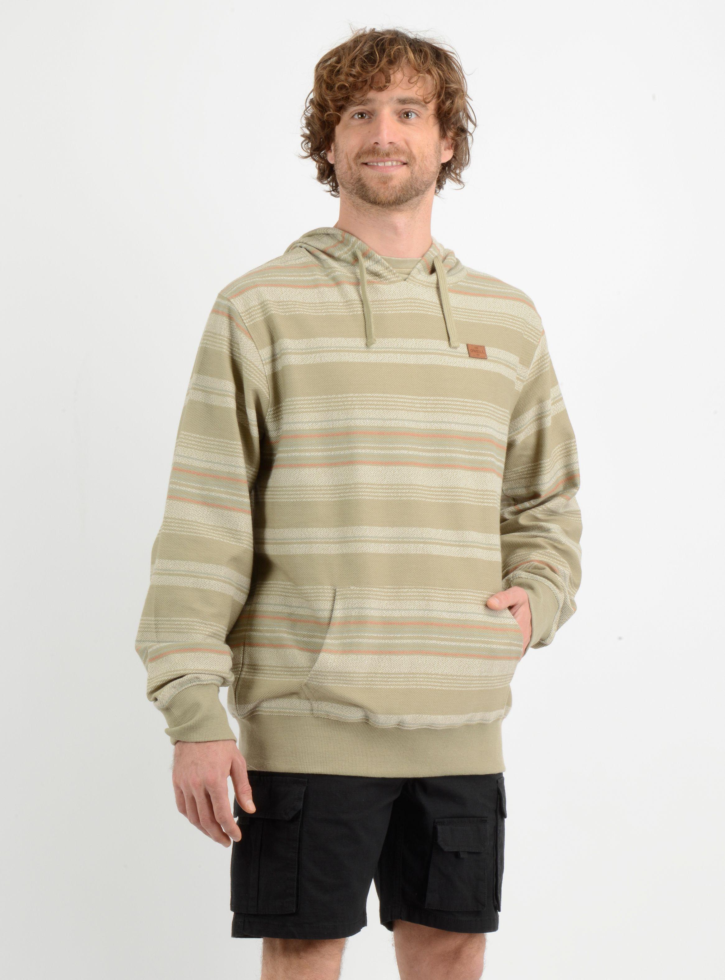POLERON HOODIE BAVARO STRIPE  BEIGE-3