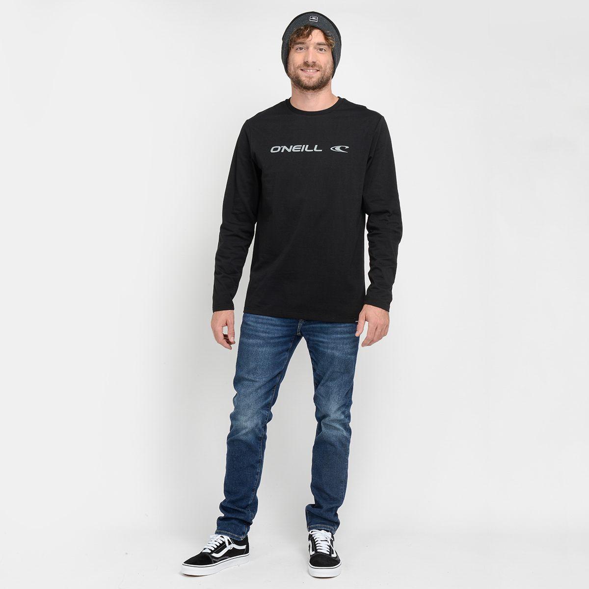 PACK POLERA MANGA LARGA + BEANIE -I23HO160003 NEGRO-3