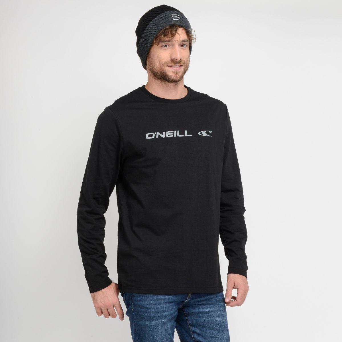 PACK POLERA MANGA LARGA + BEANIE -I23HO160003 NEGRO-1