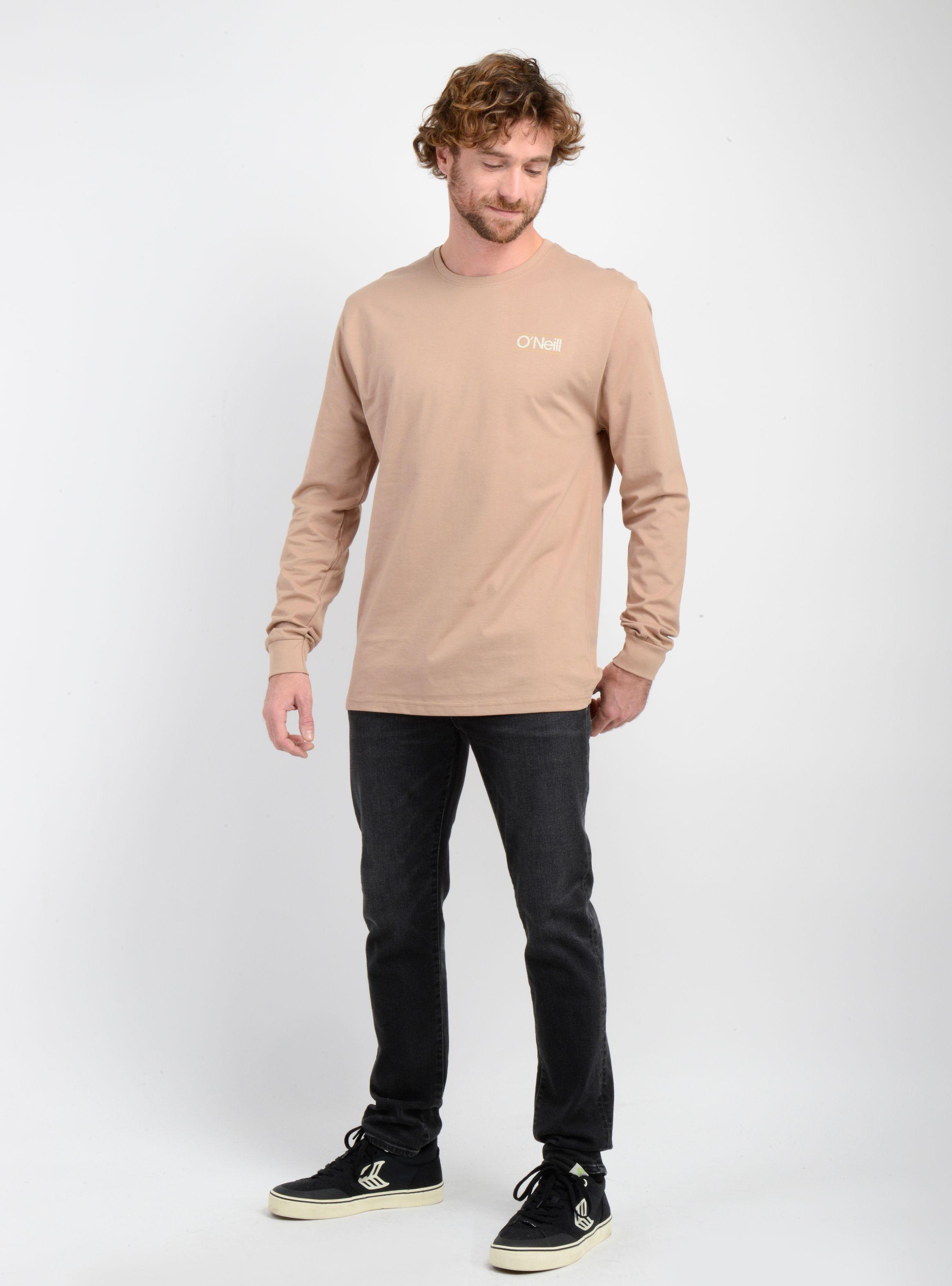 POLERA MANGA LARGA OG PARALLEL LINES CAFÉ CLARO-2
