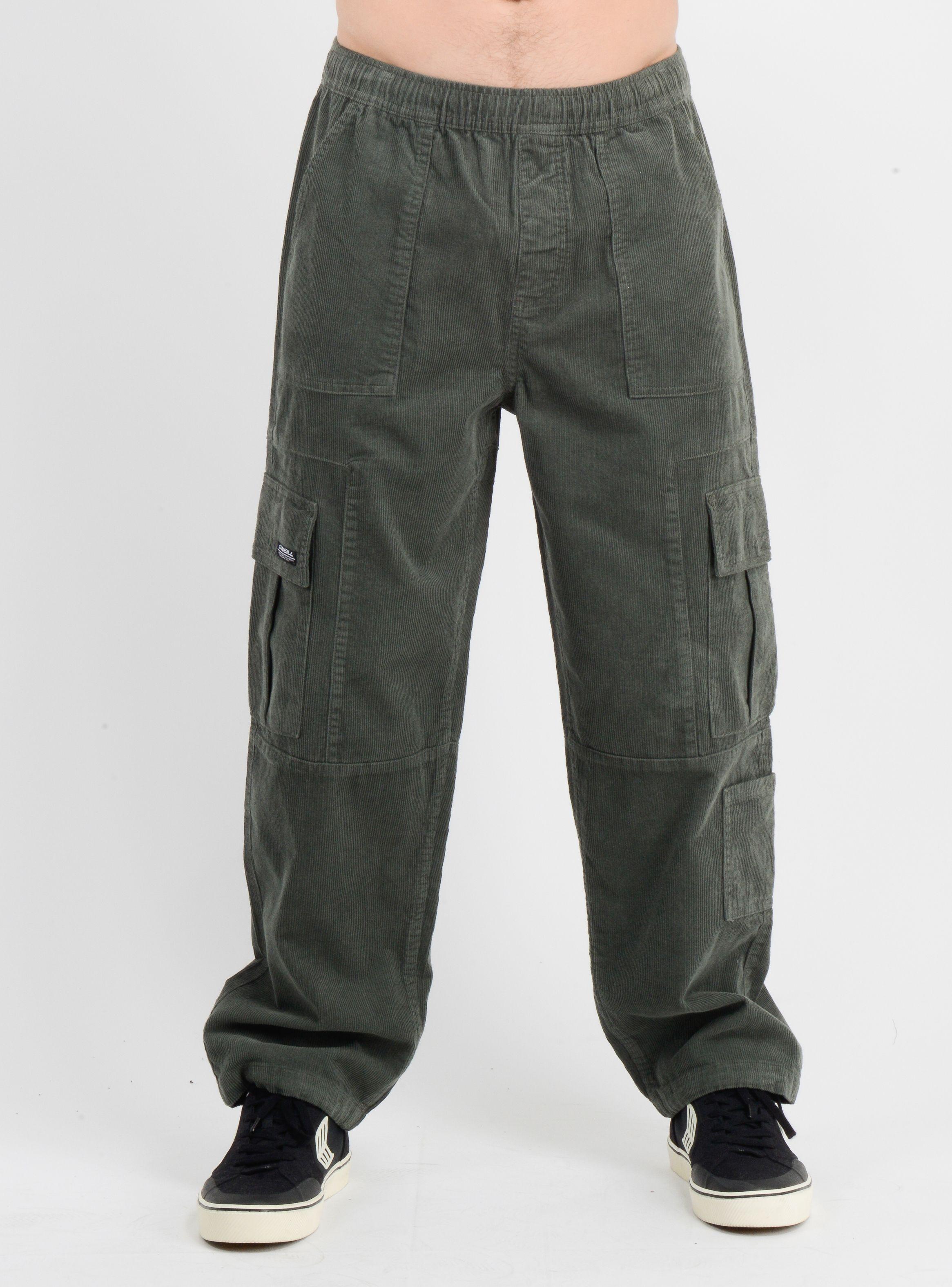 PANTALON COTELE CARGO SURF VERDE OSCURO-0