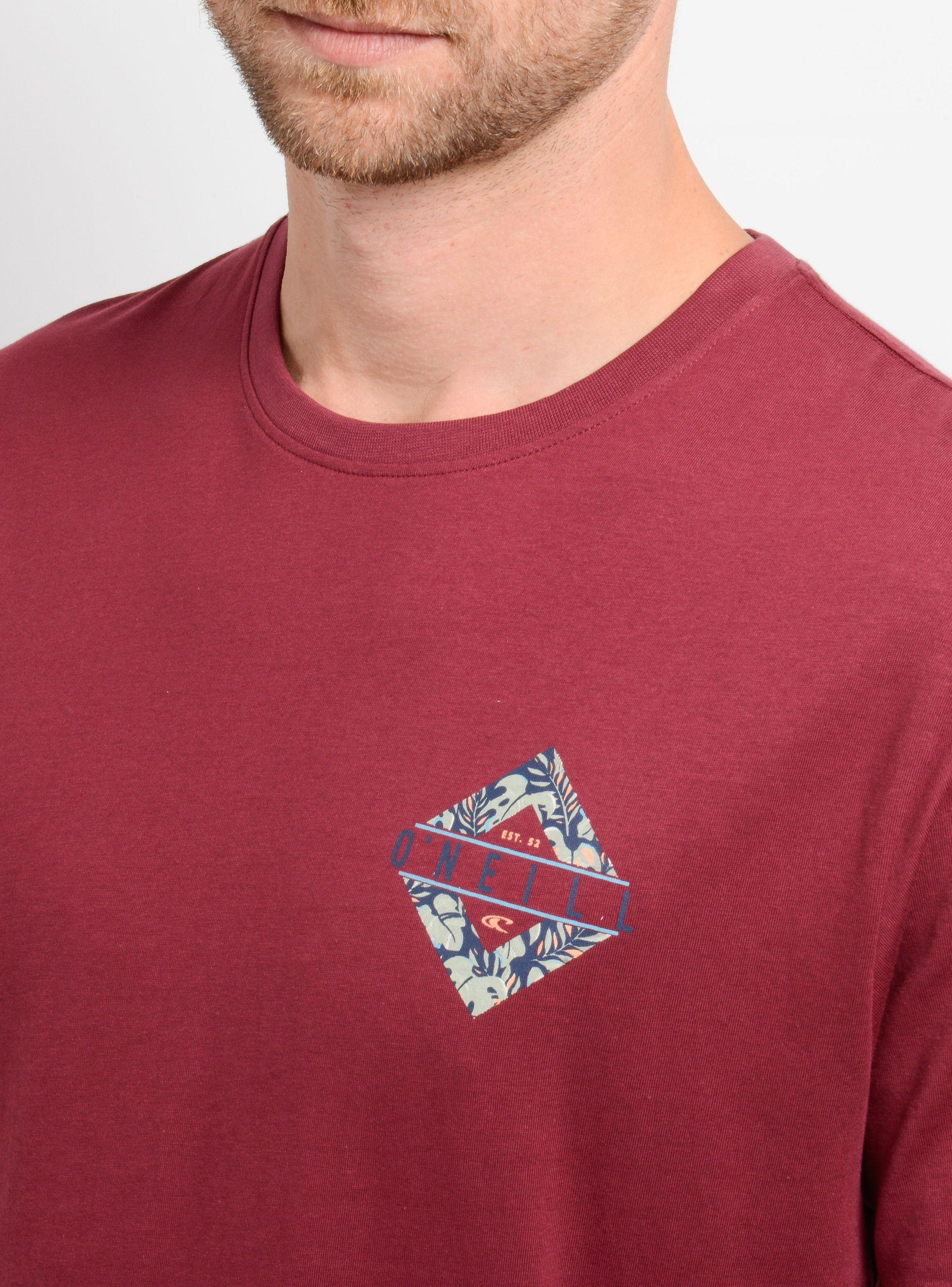 POLERA MANGA CORTA BRACKETS  ROJO OSCURO-4