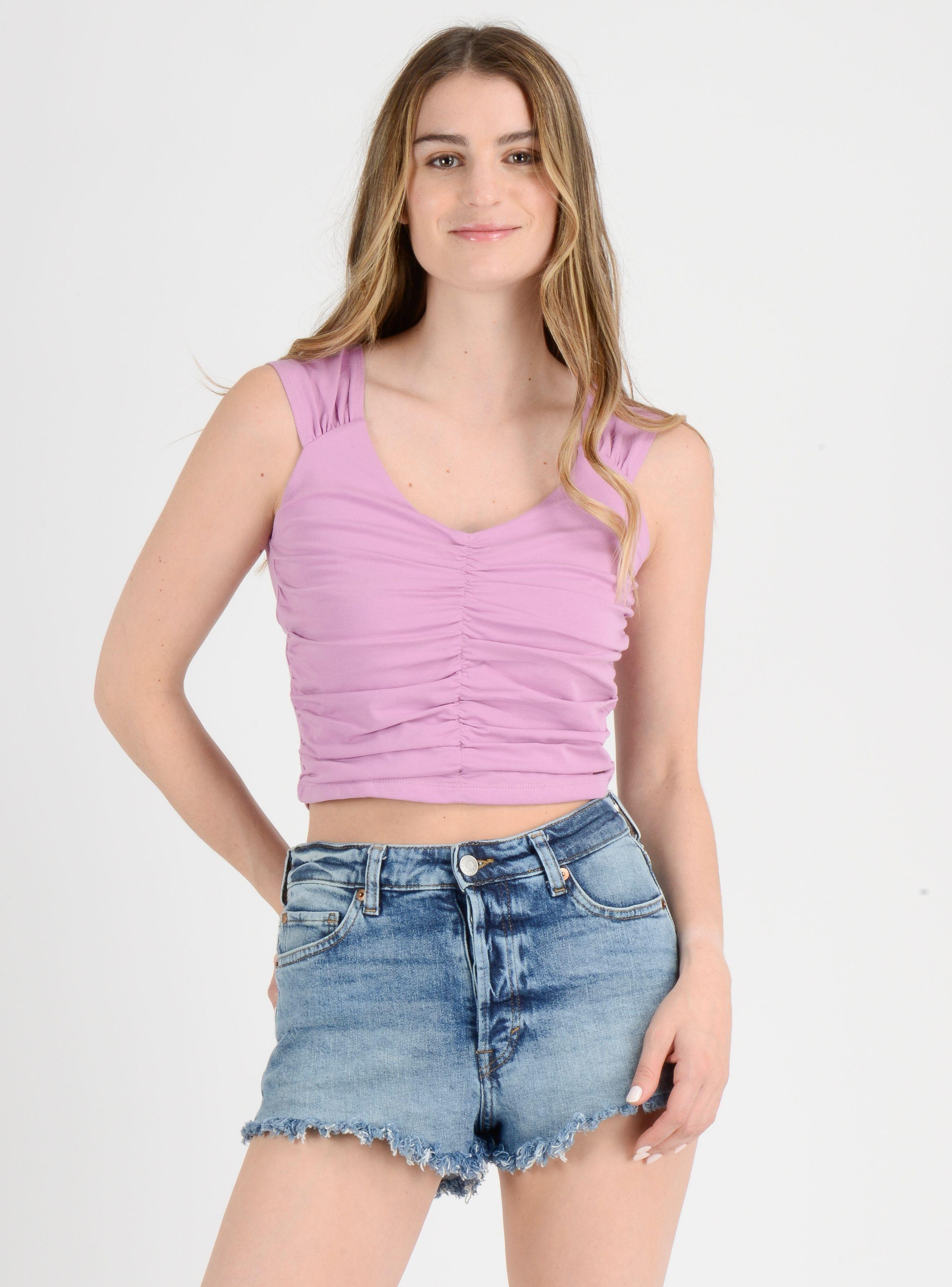 POLERA MANGA CORTA CORRANE  MORADO-0