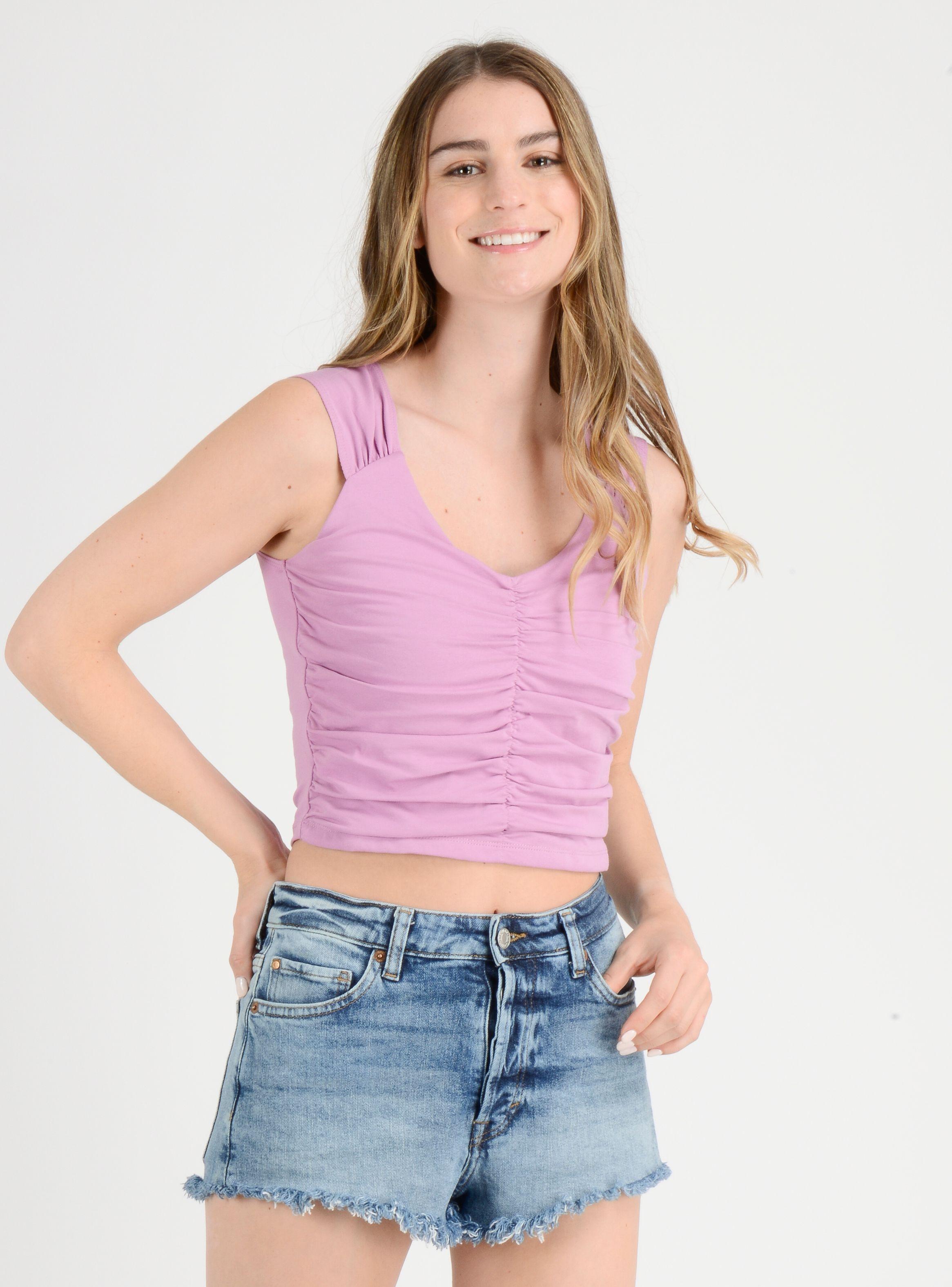 POLERA MANGA CORTA CORRANE  MORADO-3