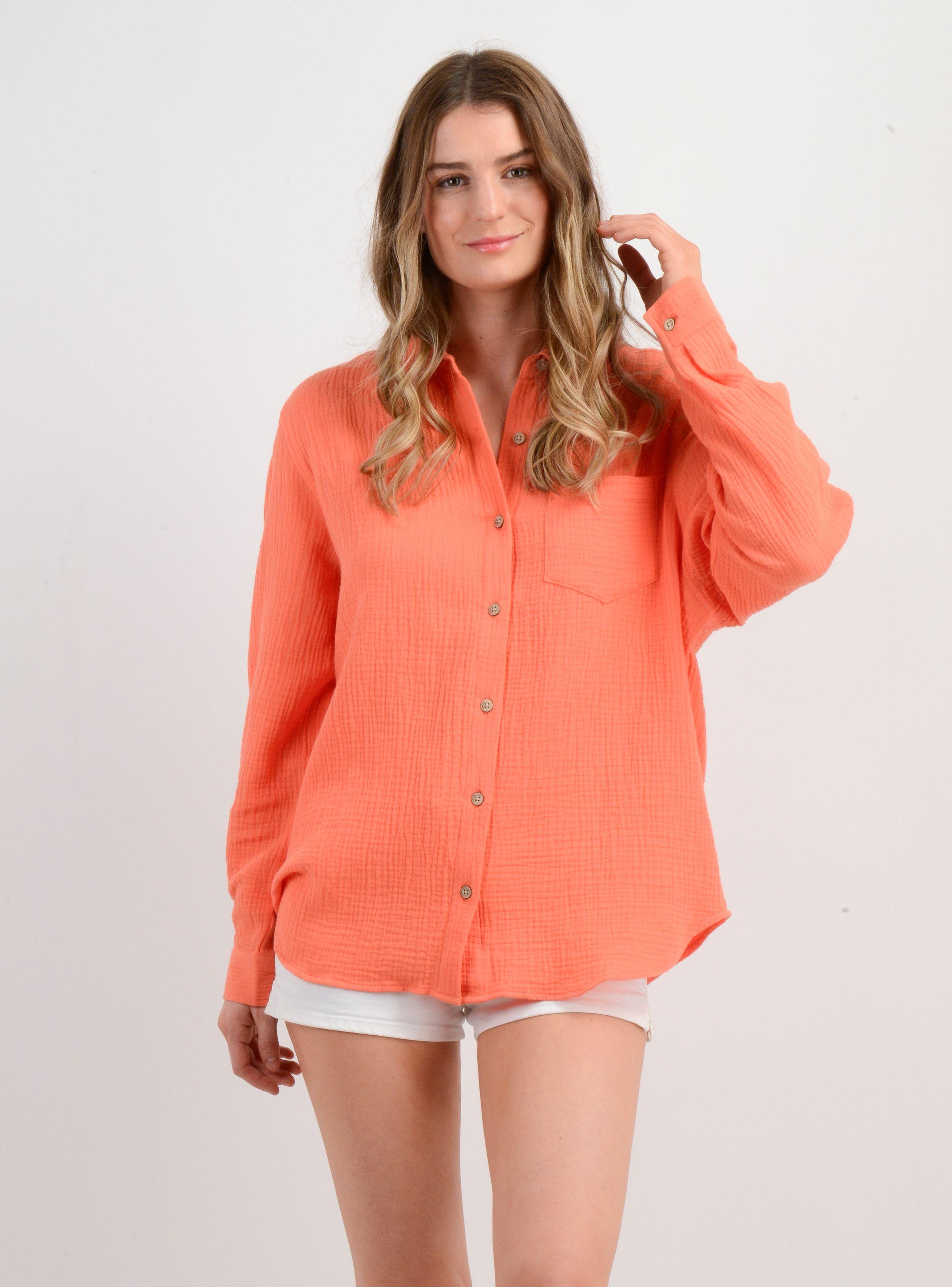 BLUSA MANGA LARGA LENI NARANJO-0