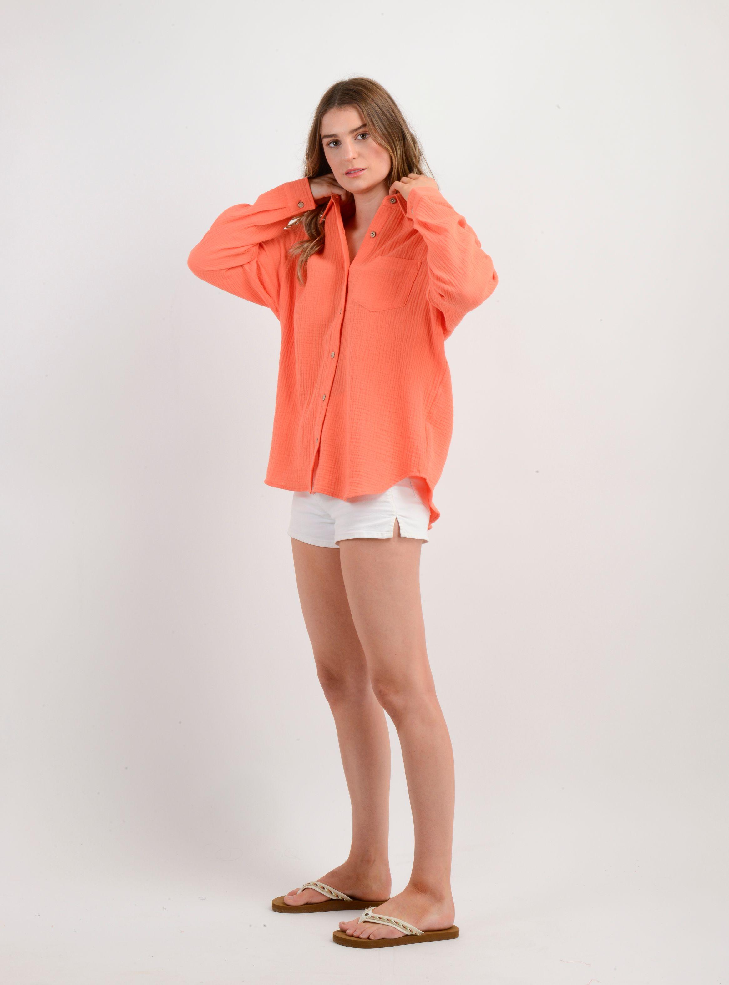 BLUSA MANGA LARGA LENI NARANJO-2