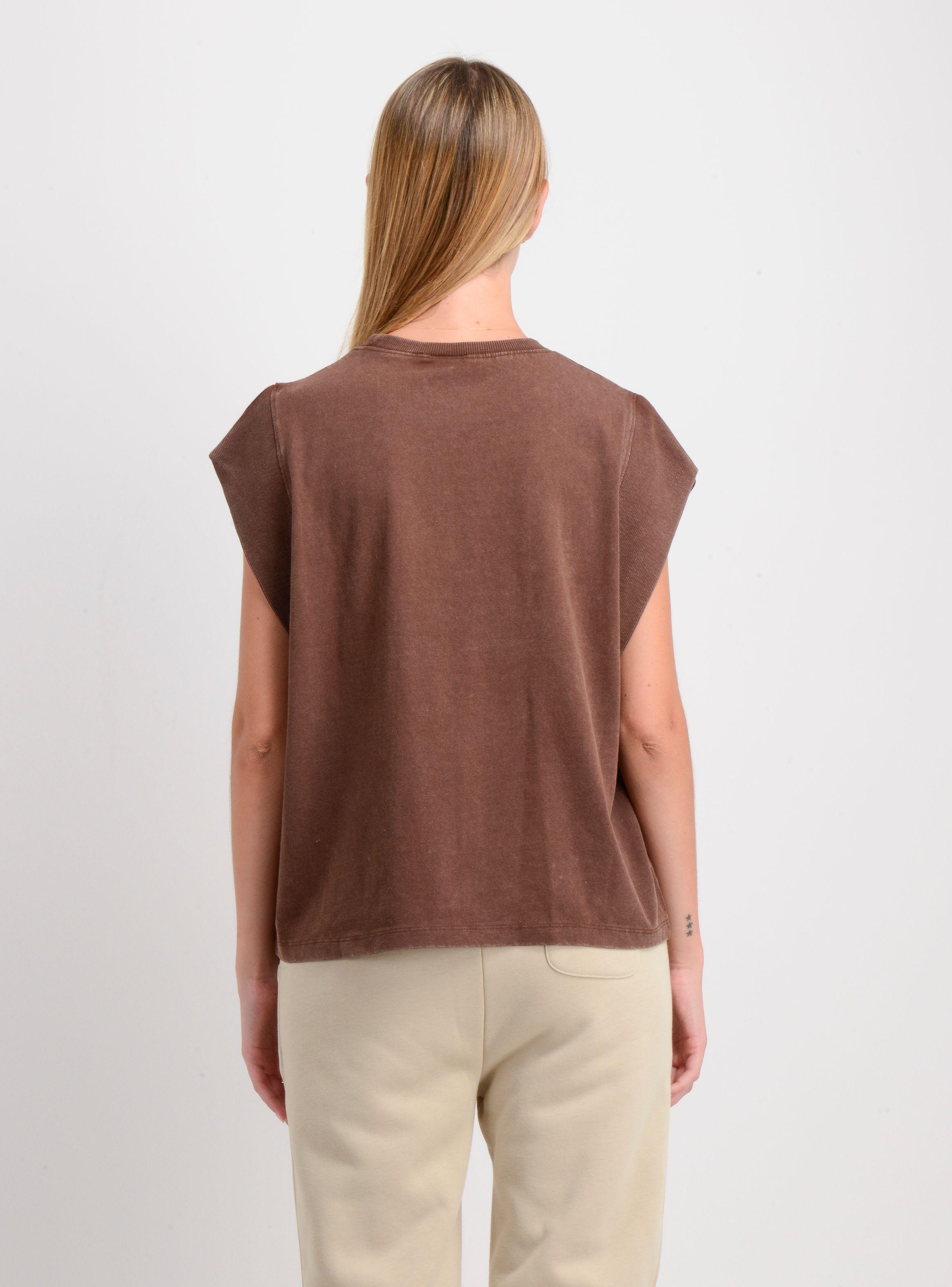 POLERA MANGA CORTA JULIE II CAFE-1