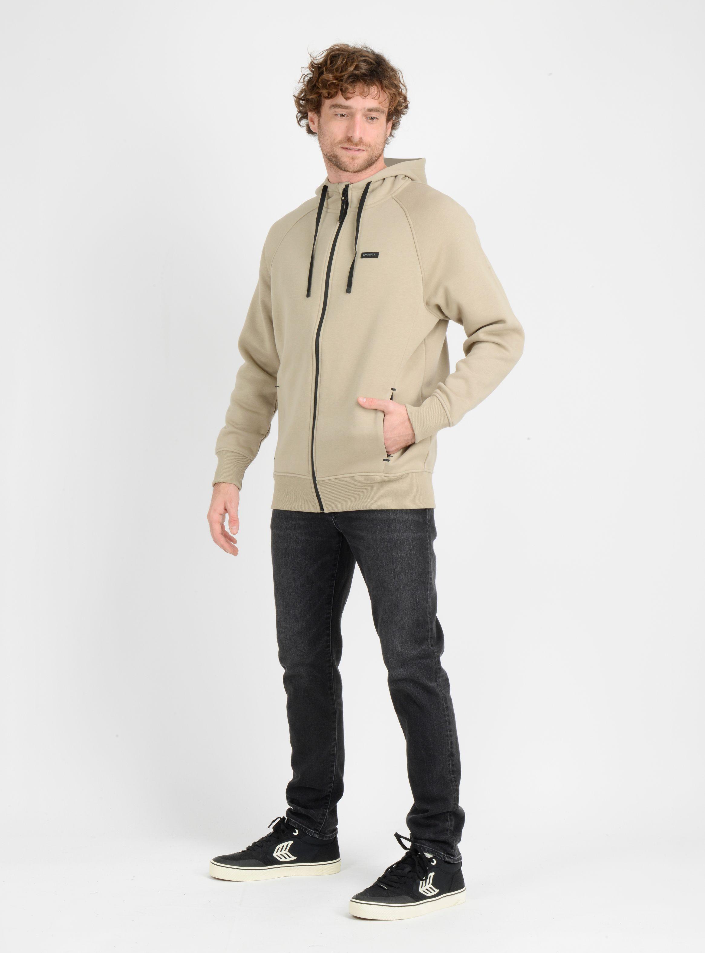 POLERON FULL ZIPER FREAK  BEIGE-1