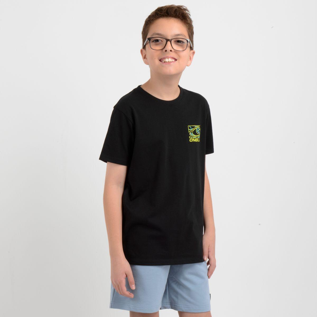 POLERA MANGA CORTA LITTLE WAVE  NEGRO-2
