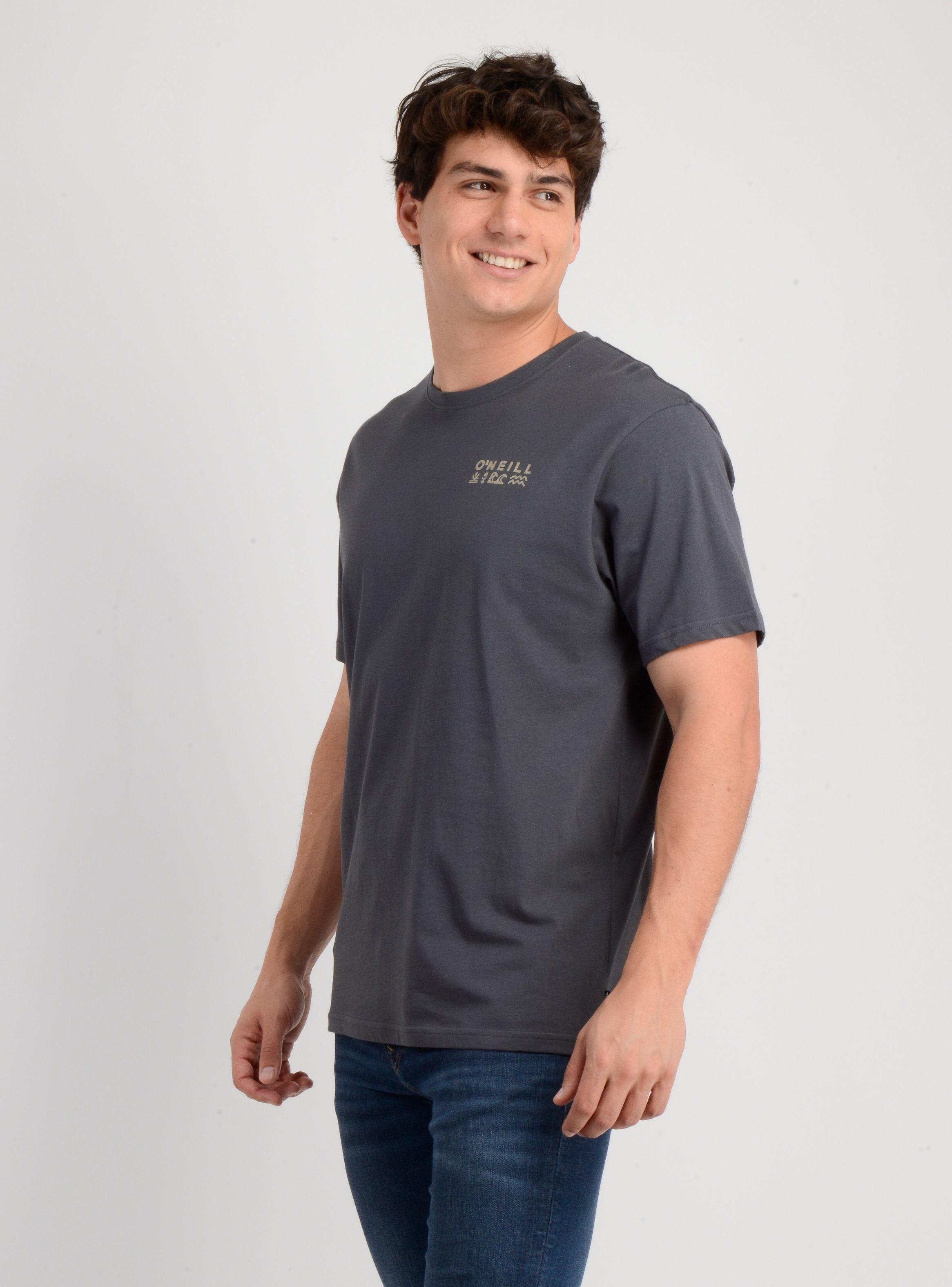 POLERA MANGA CORTA GLYPHS GRIS OSCURO-2