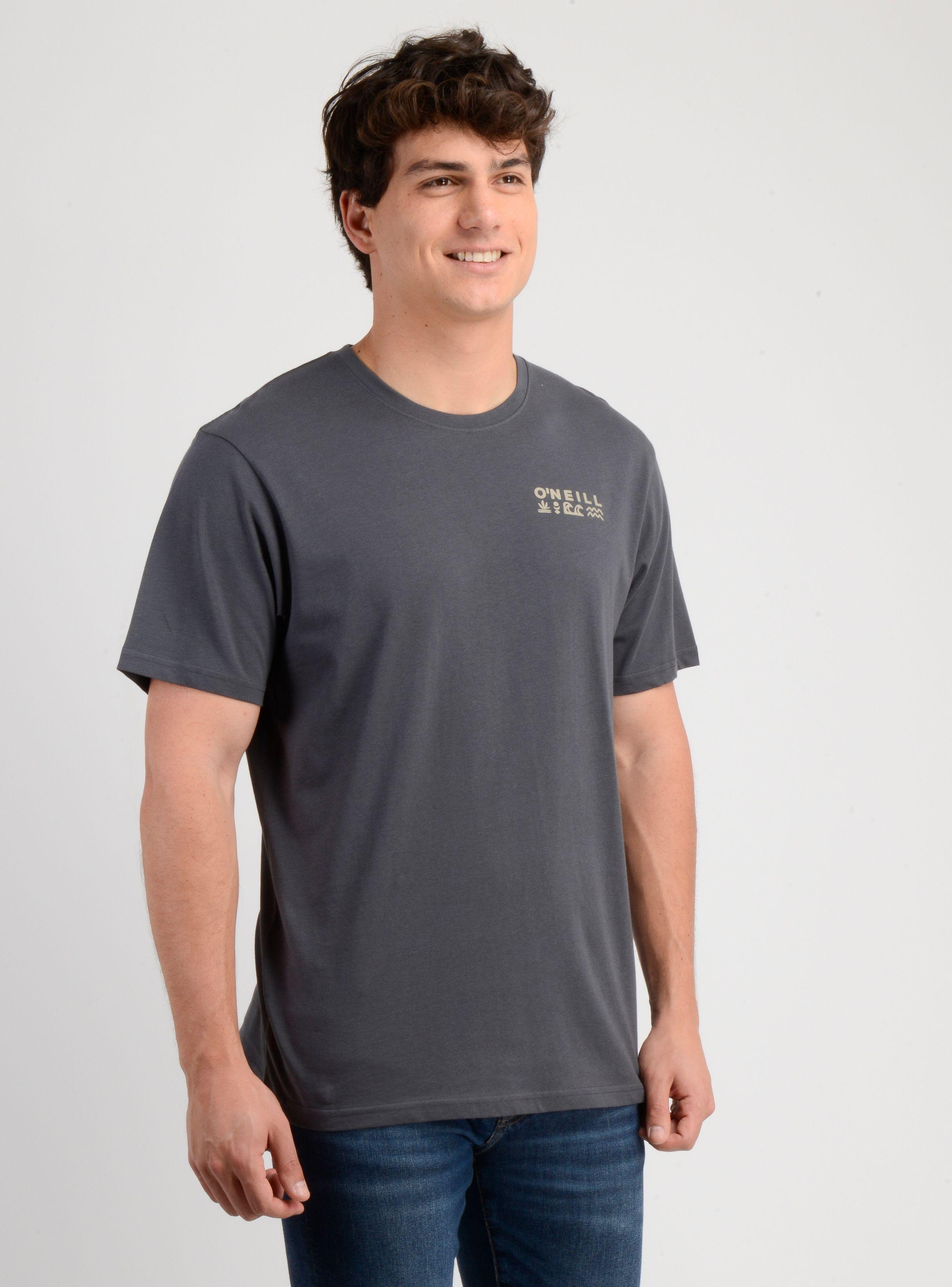 POLERA MANGA CORTA GLYPHS GRIS OSCURO-3