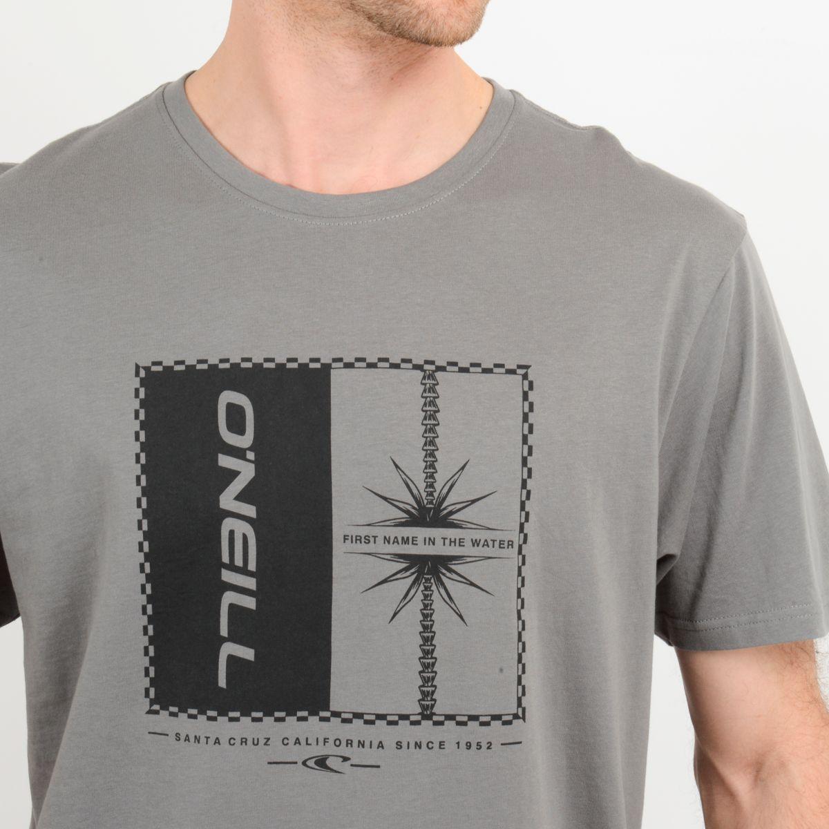 POLERA MANGA CORTA MIX PALM  GRIS-4