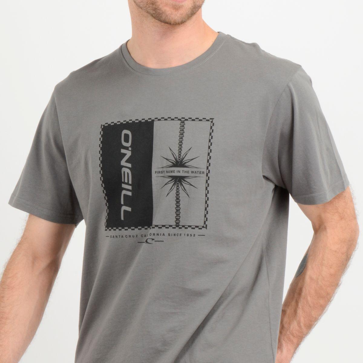 POLERA MANGA CORTA MIX PALM  GRIS-5