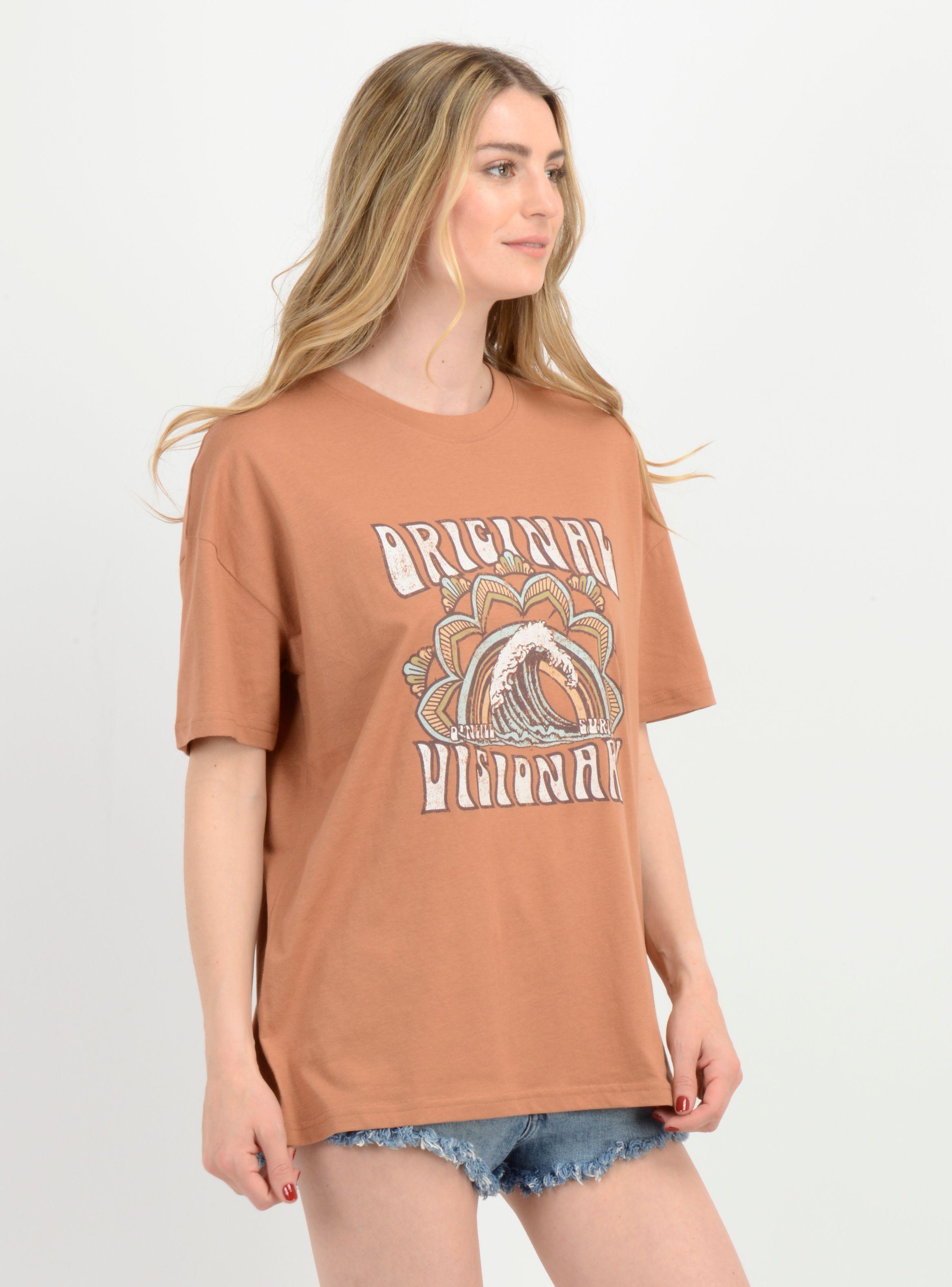 POLERA MANGA CORTA WAVE MANDALA  CAFÉ CLARO / PASTEL-3