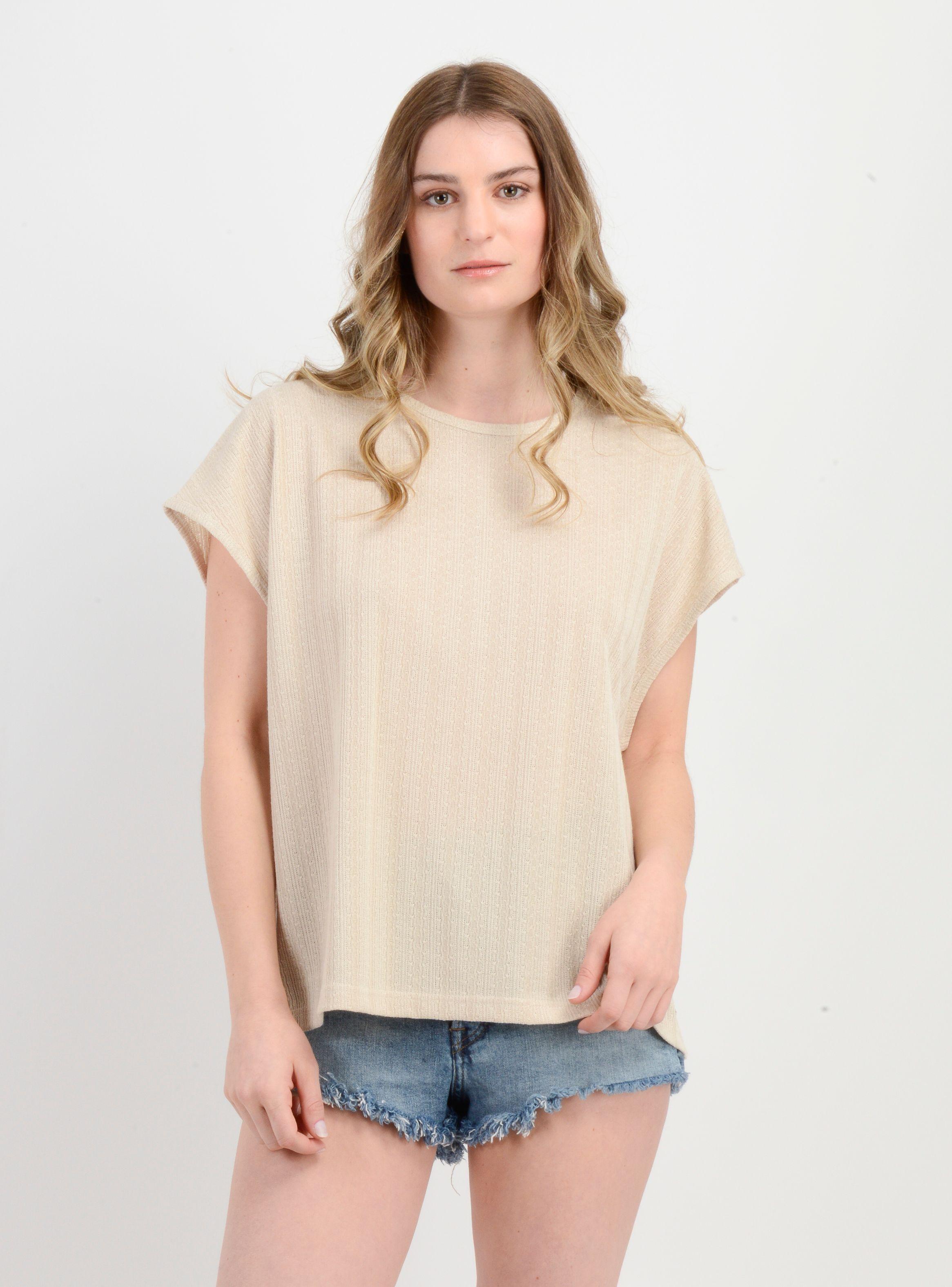 POLERA MANGA CORTA JULIE BEIGE-0