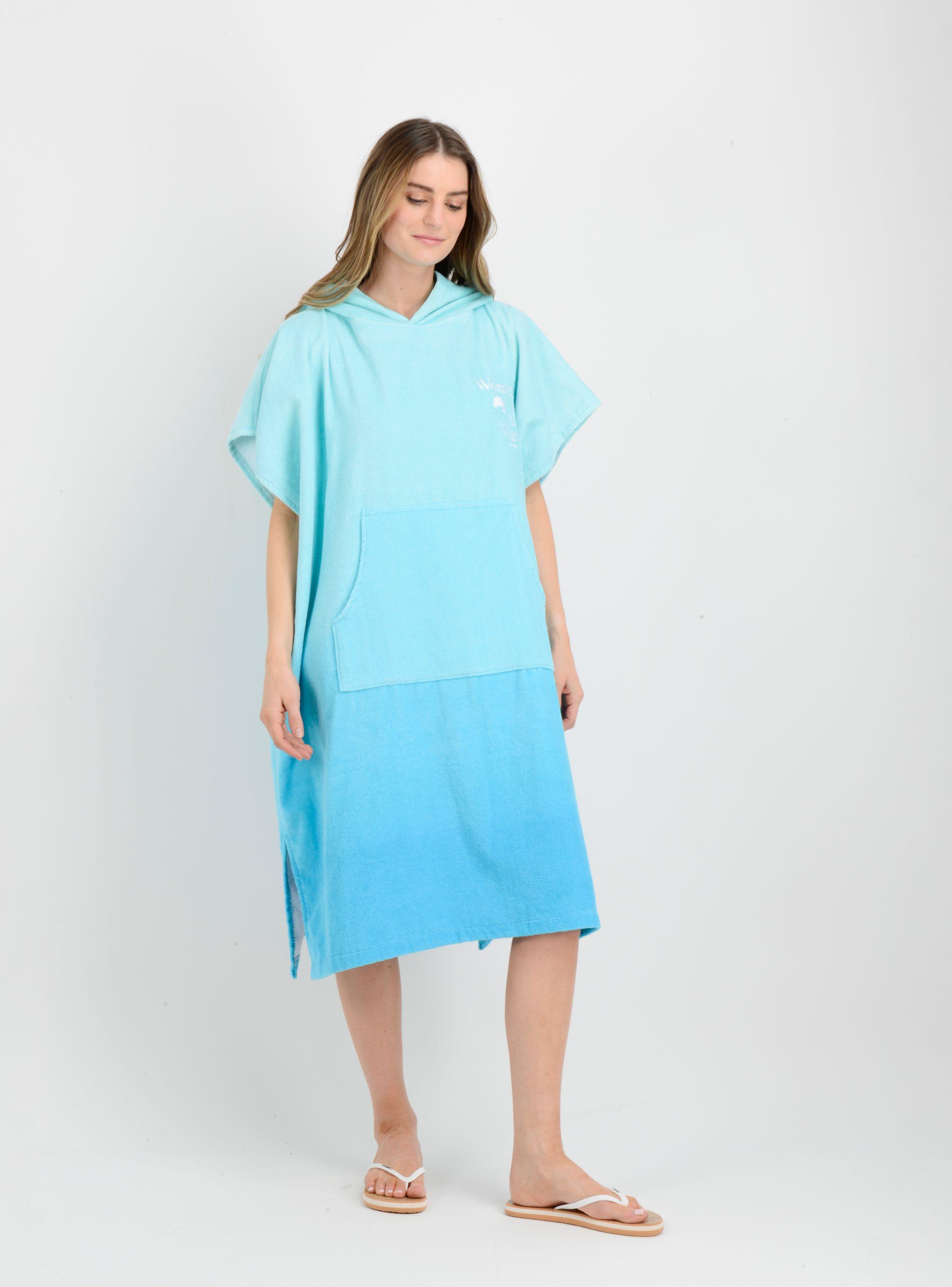 PONCHO TOALLA WOW AZUL-3