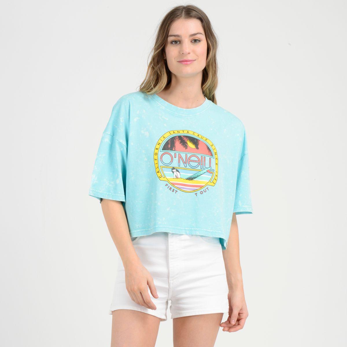 POLERA MANGA CORTA LAST  AZUL TURQUESA-0