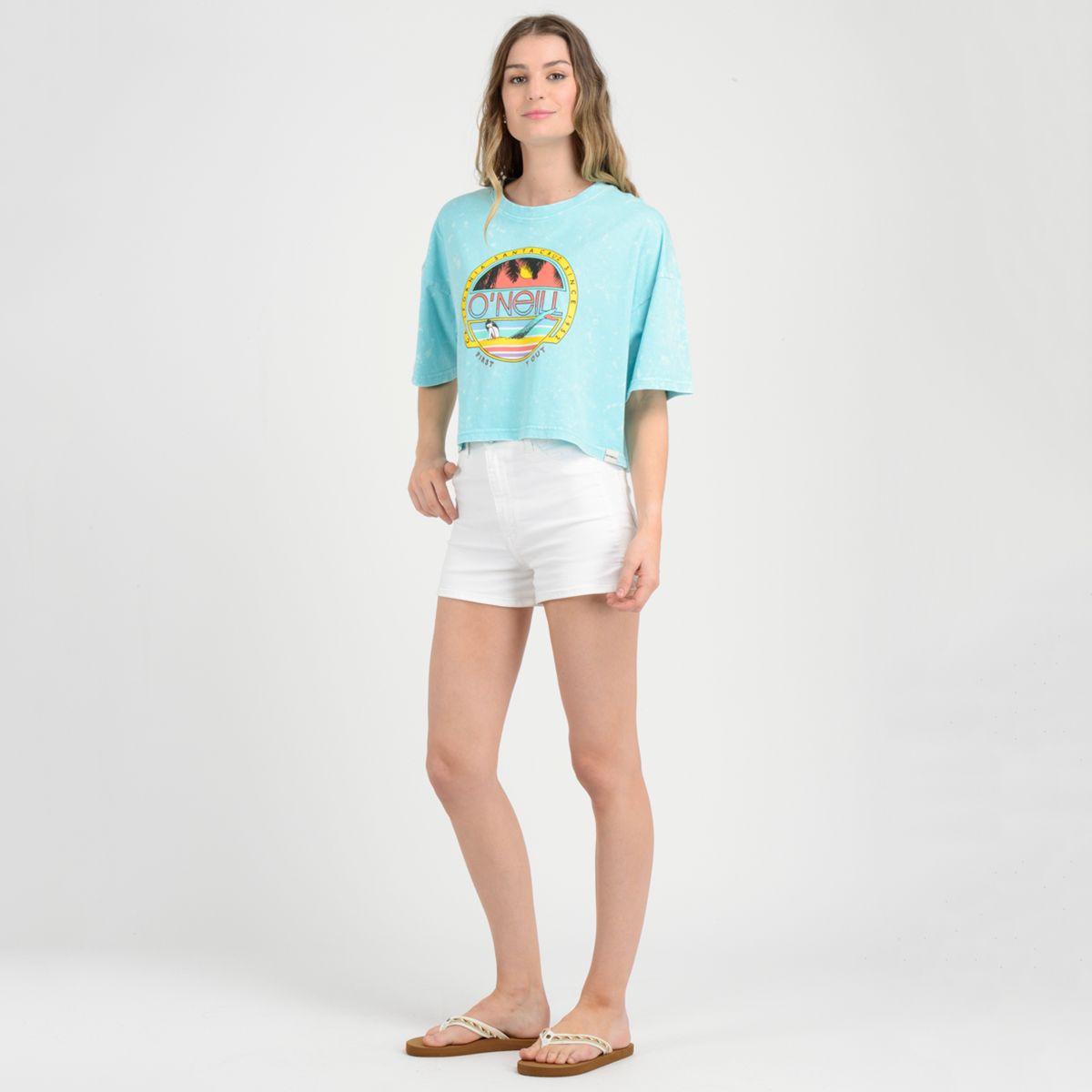 POLERA MANGA CORTA LAST  AZUL TURQUESA-3