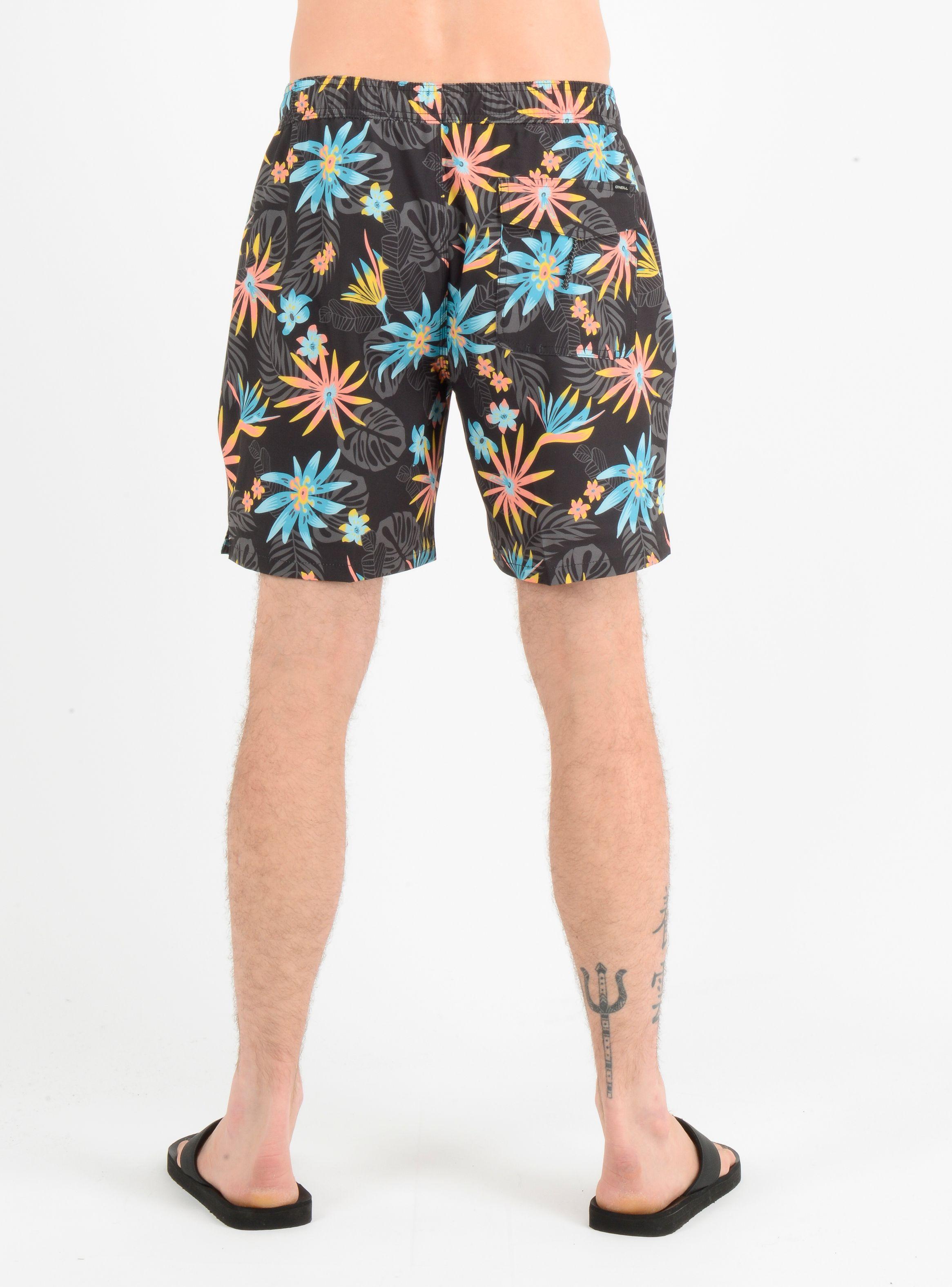 BOARDSHORT BLOOM  NEGRO-1