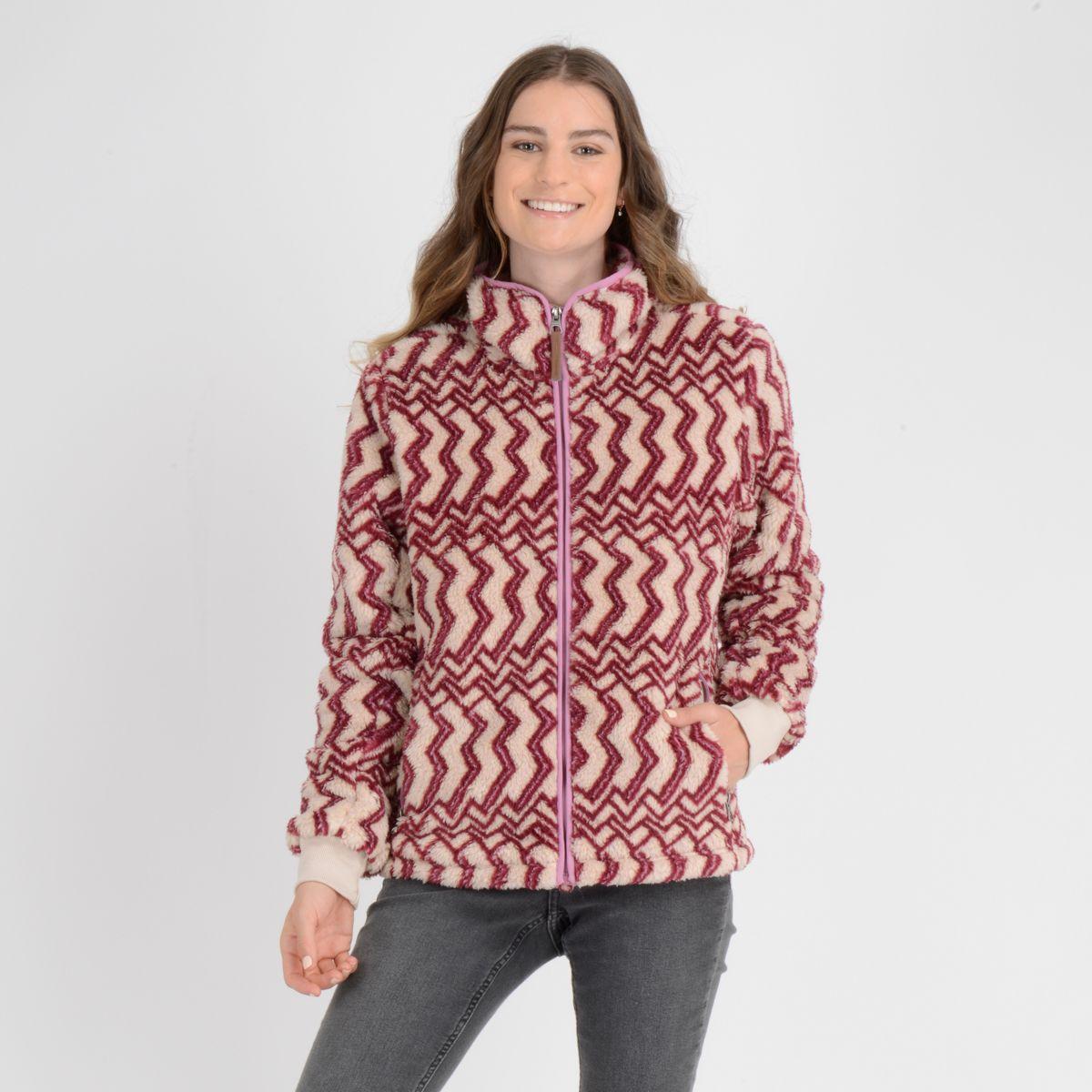 POLERON CHIPORRO FULL ZIPER COLLINS ROJO OSCURO-0