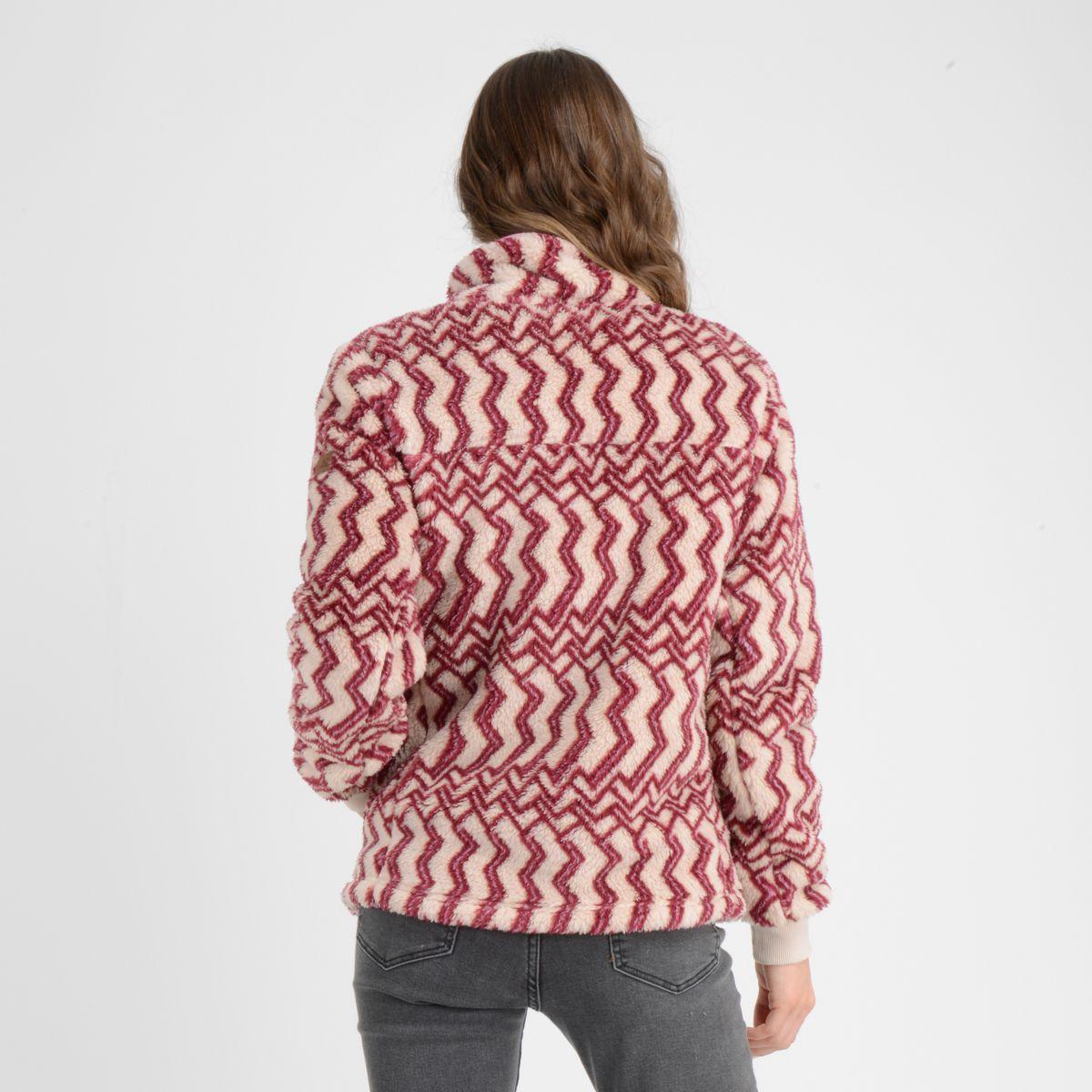 POLERON CHIPORRO FULL ZIPER COLLINS ROJO OSCURO-1