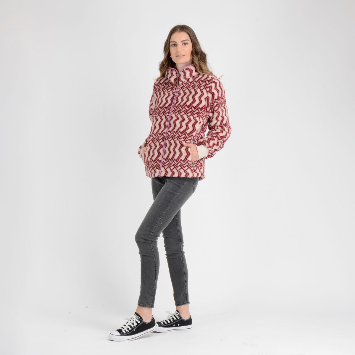 POLERON CHIPORRO FULL ZIPER COLLINS ROJO OSCURO-3