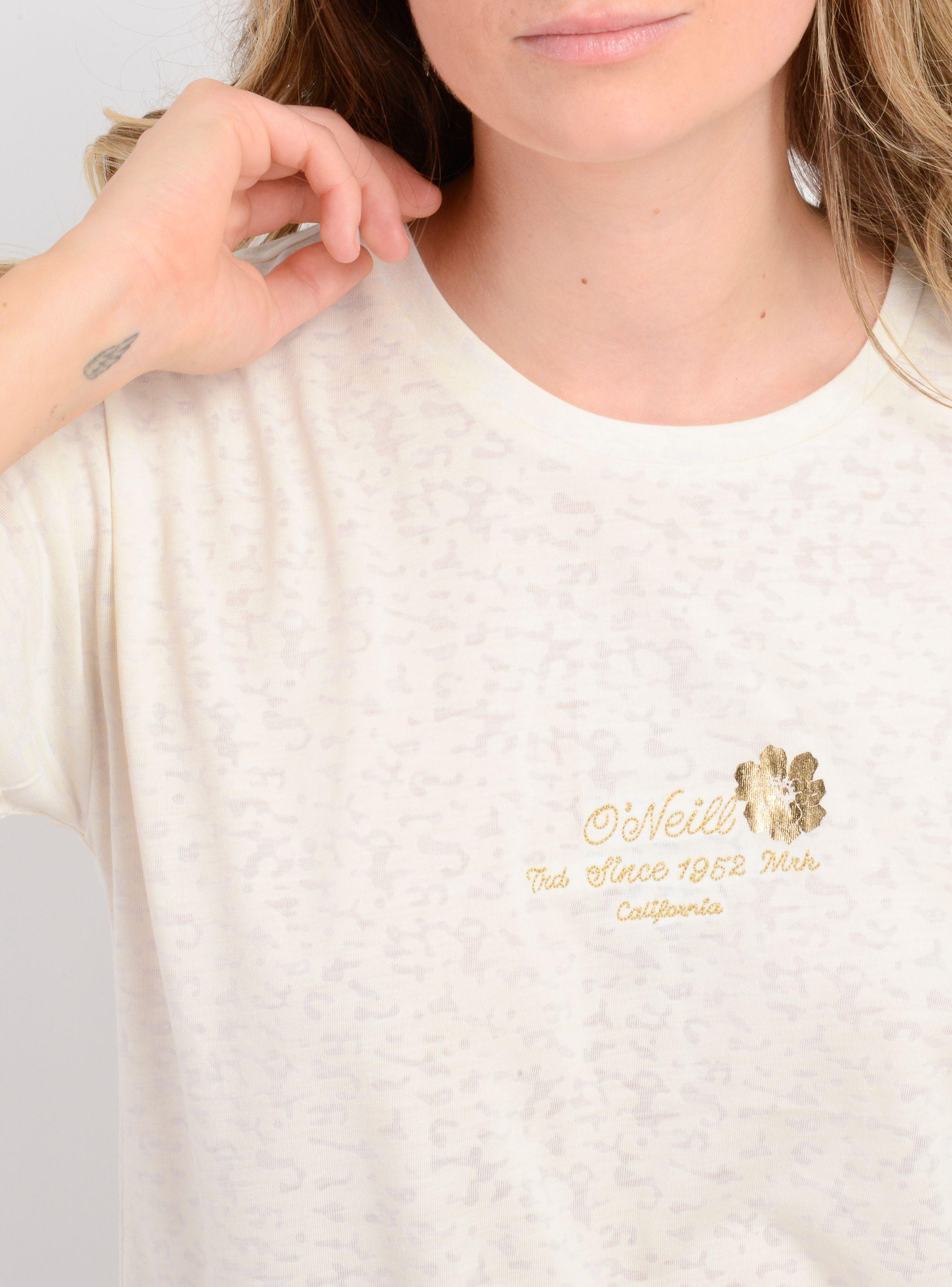 POLERA MANGA CORTA DITSY BEIGE CLARO-4