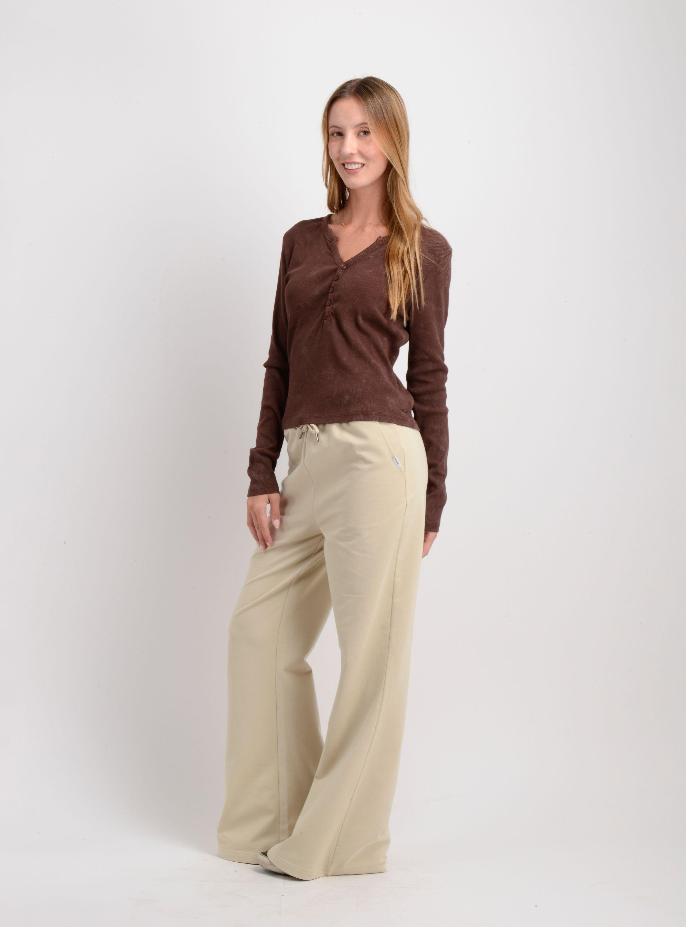 POLERA MANGA LARGA KEELY CAFE-2