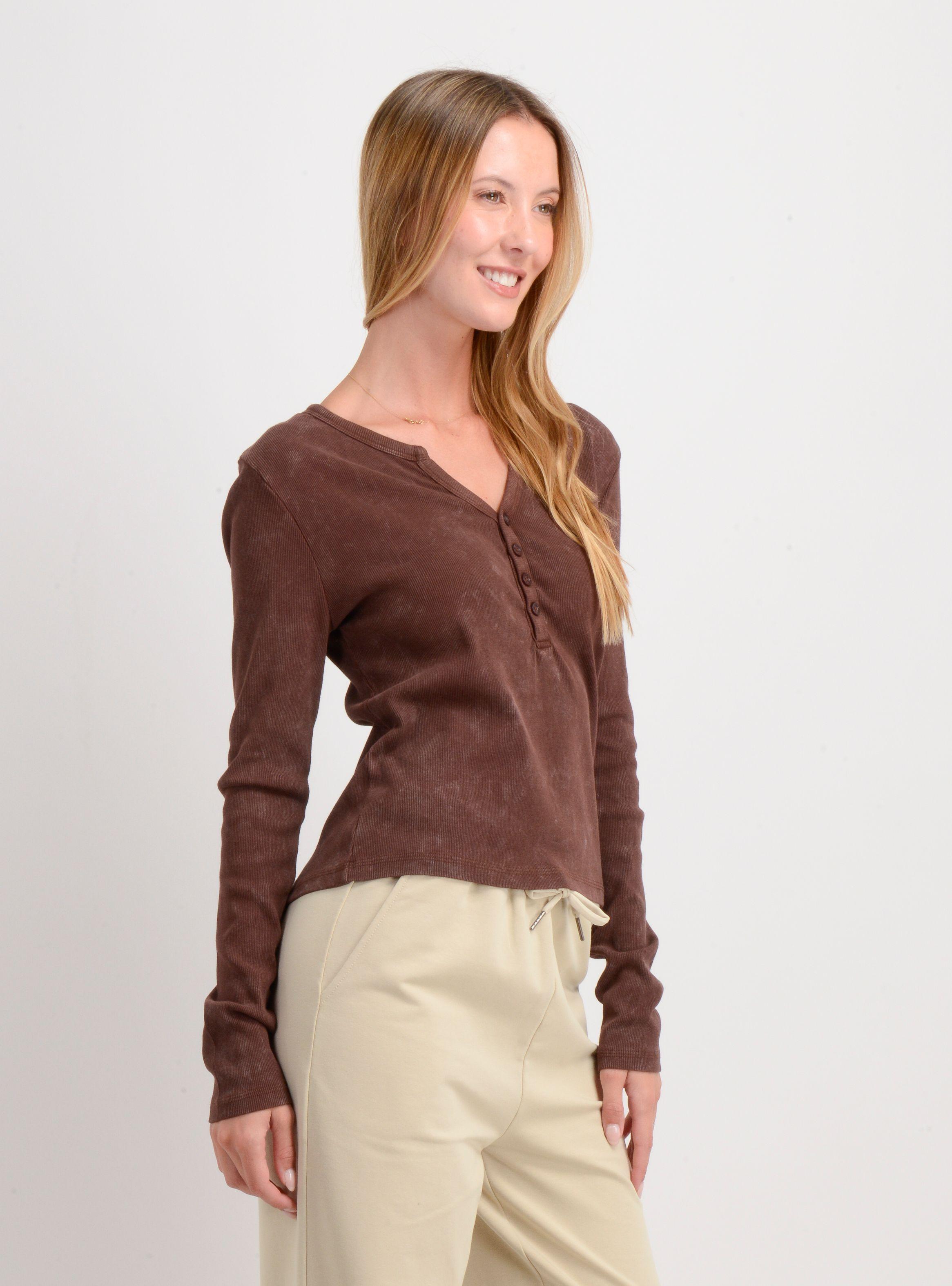 POLERA MANGA LARGA KEELY CAFE-3