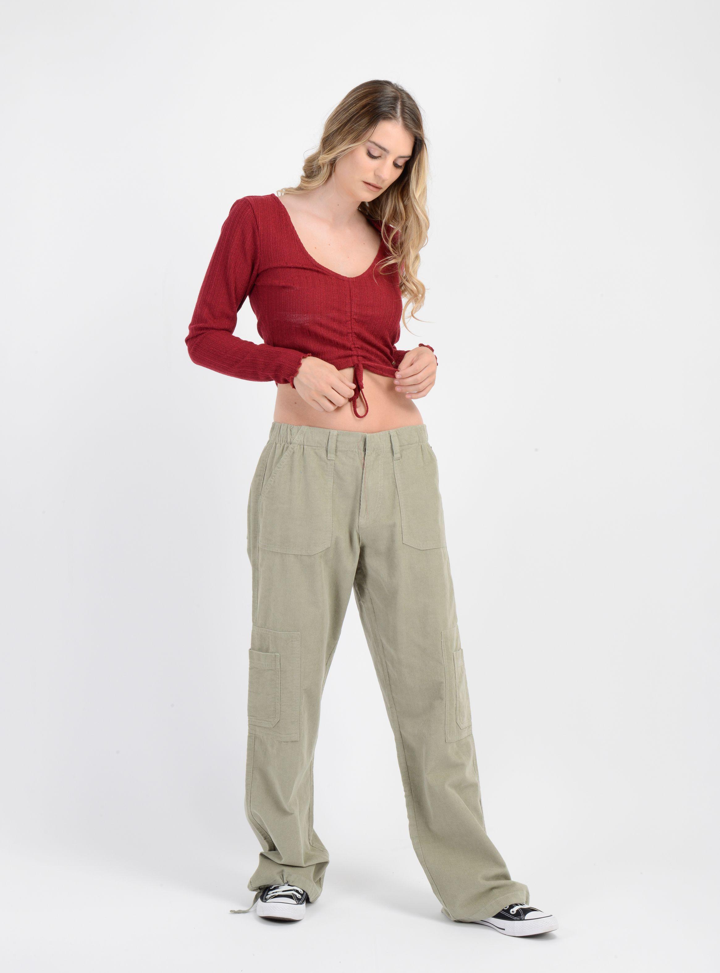 PANTALON COTELE KREE VERDE CLARO-3