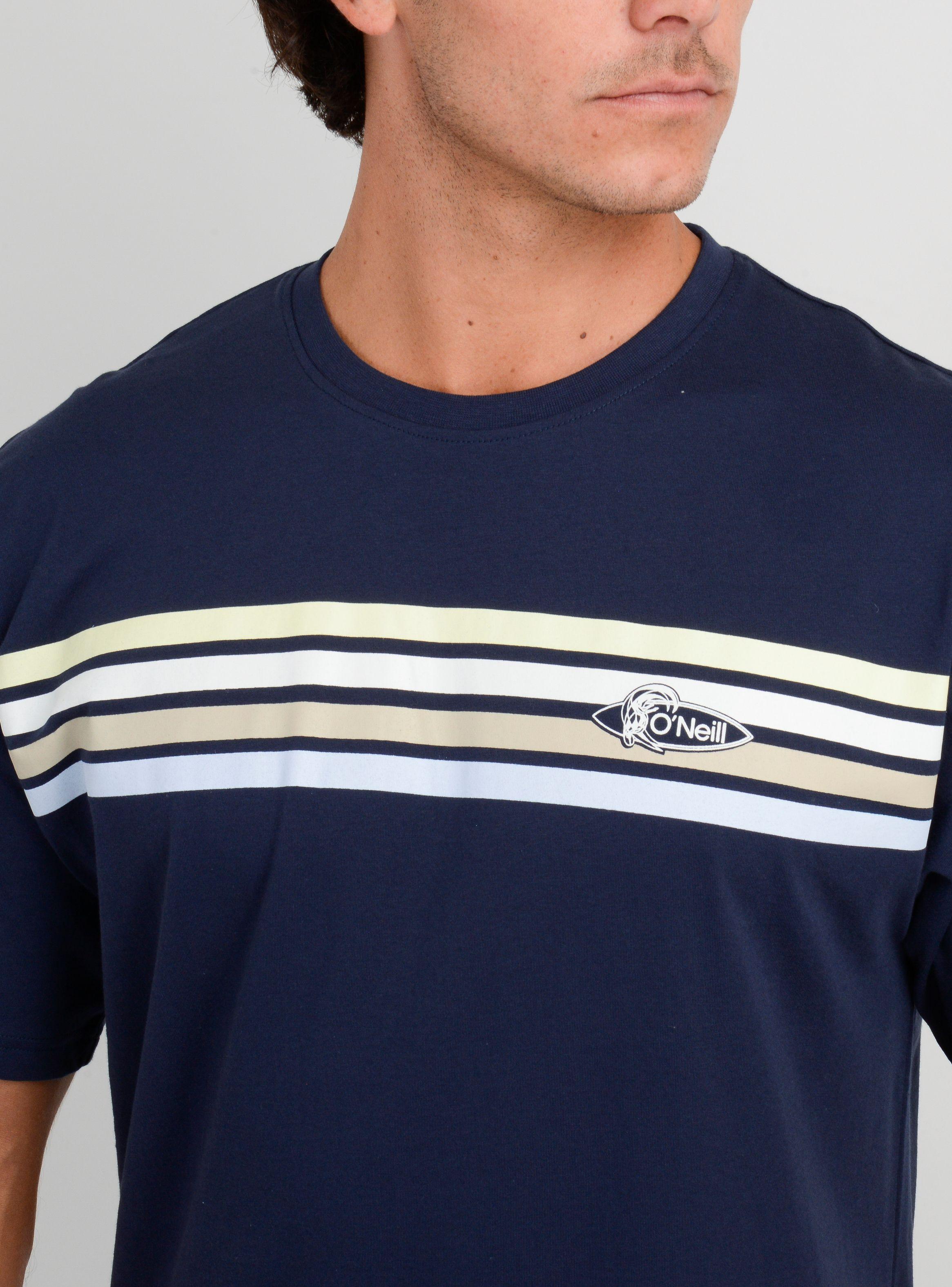 POLERA MANGA CORTA OG STRIPE  AZUL OSCURO-4