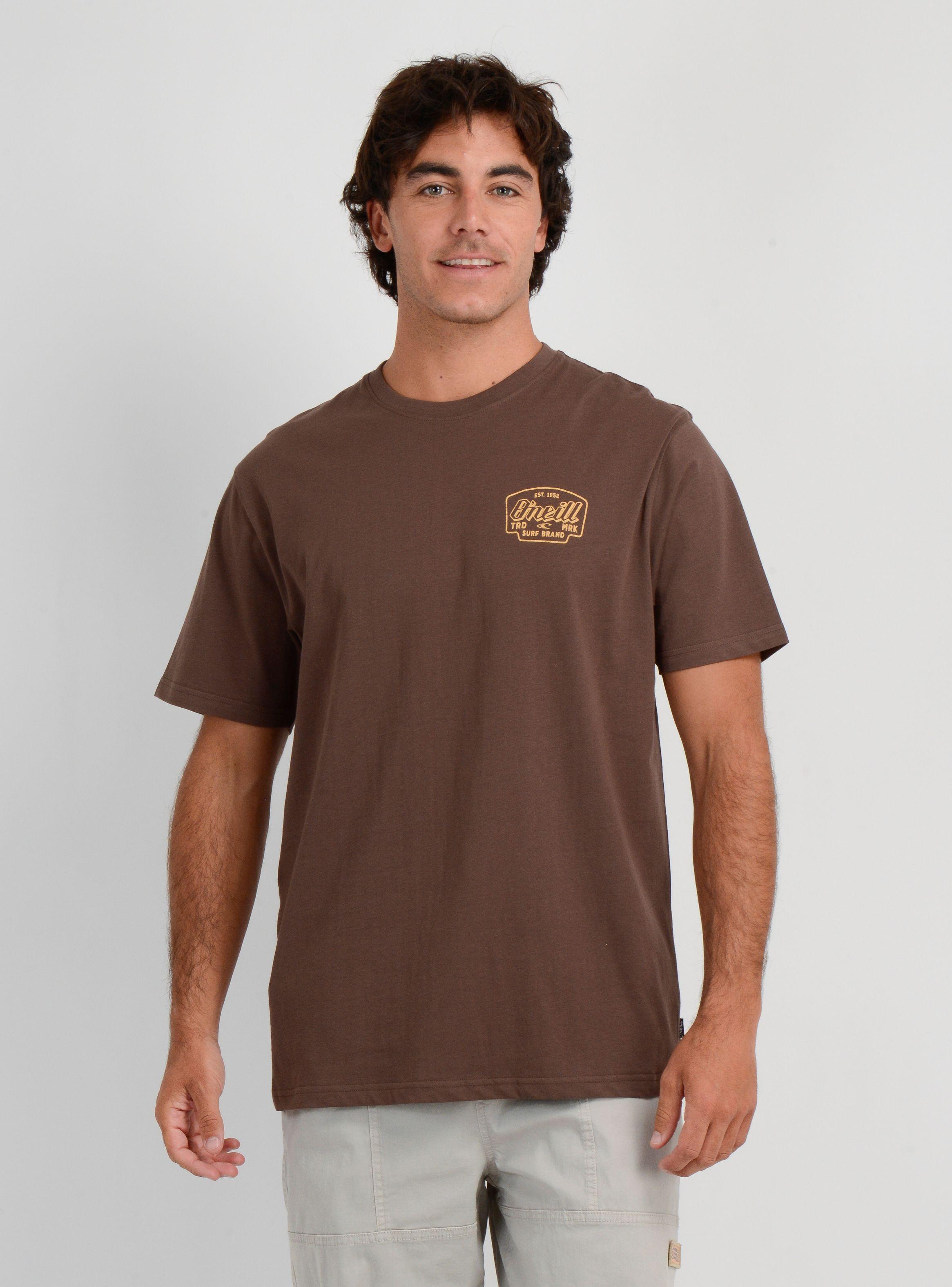 POLERA MANGA CORTA LOCK SMITH  CAFÉ OSCURO-0