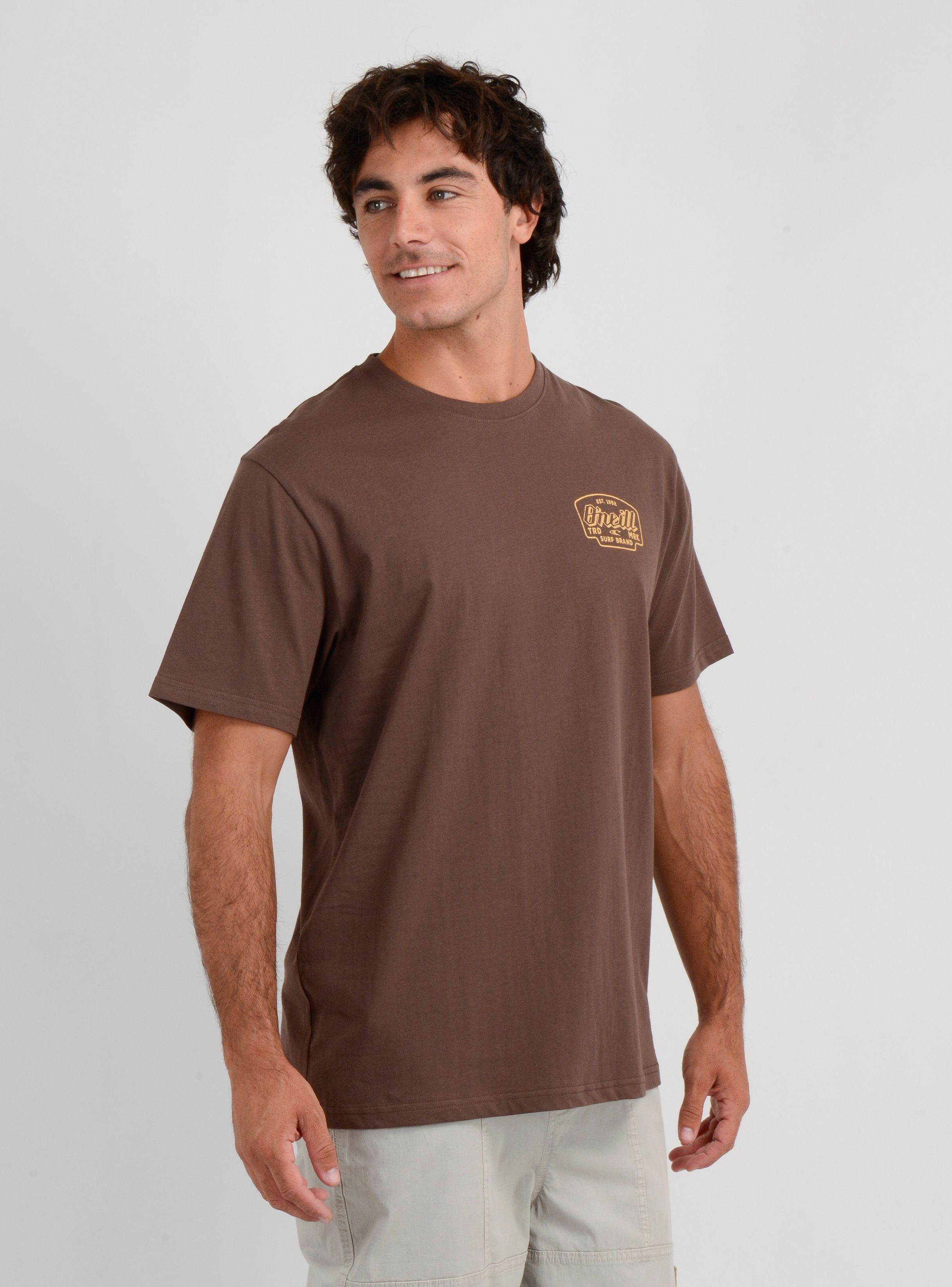 POLERA MANGA CORTA LOCK SMITH  CAFÉ OSCURO-3