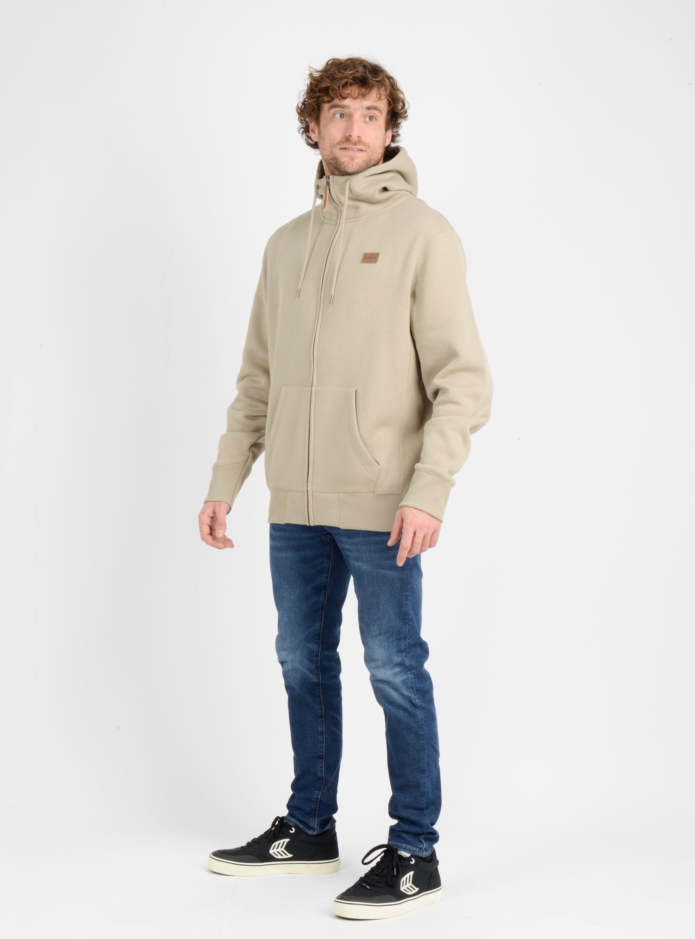 POLERON FULL ZIPER BAVARO FZ  BEIGE-1
