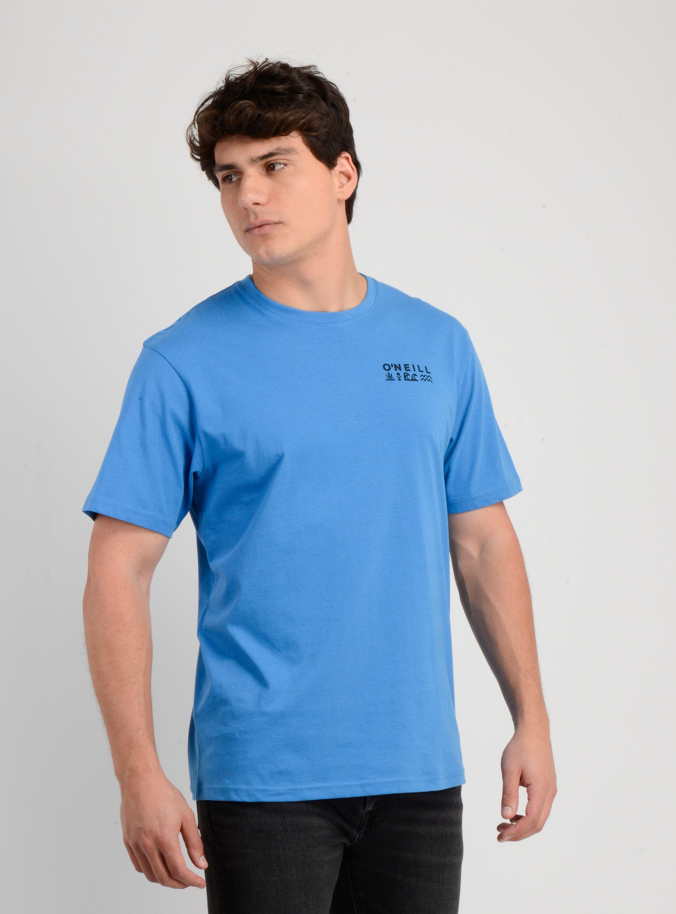 POLERA MANGA CORTA GLYPHS AZUL-3