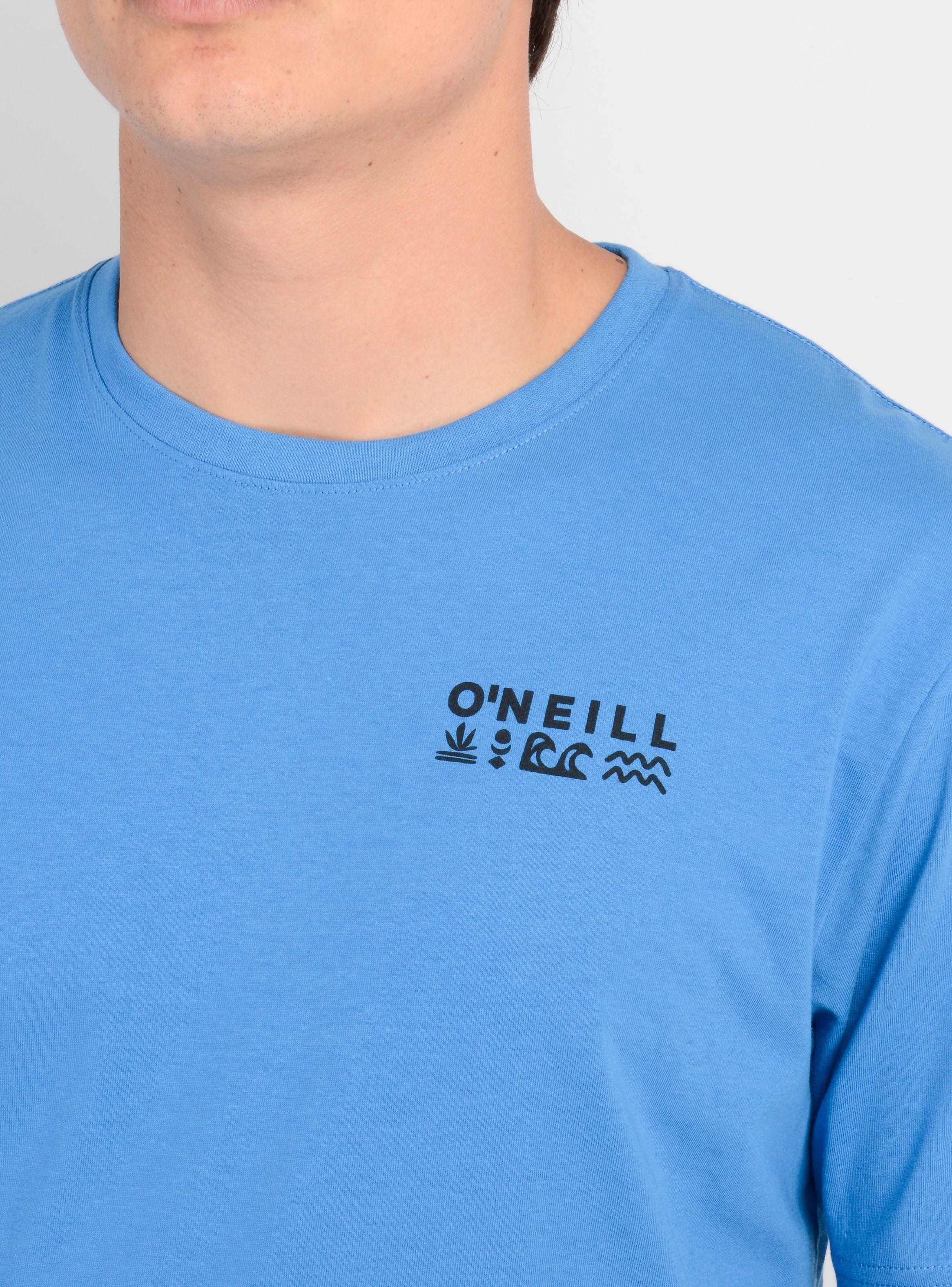 POLERA MANGA CORTA GLYPHS AZUL-4