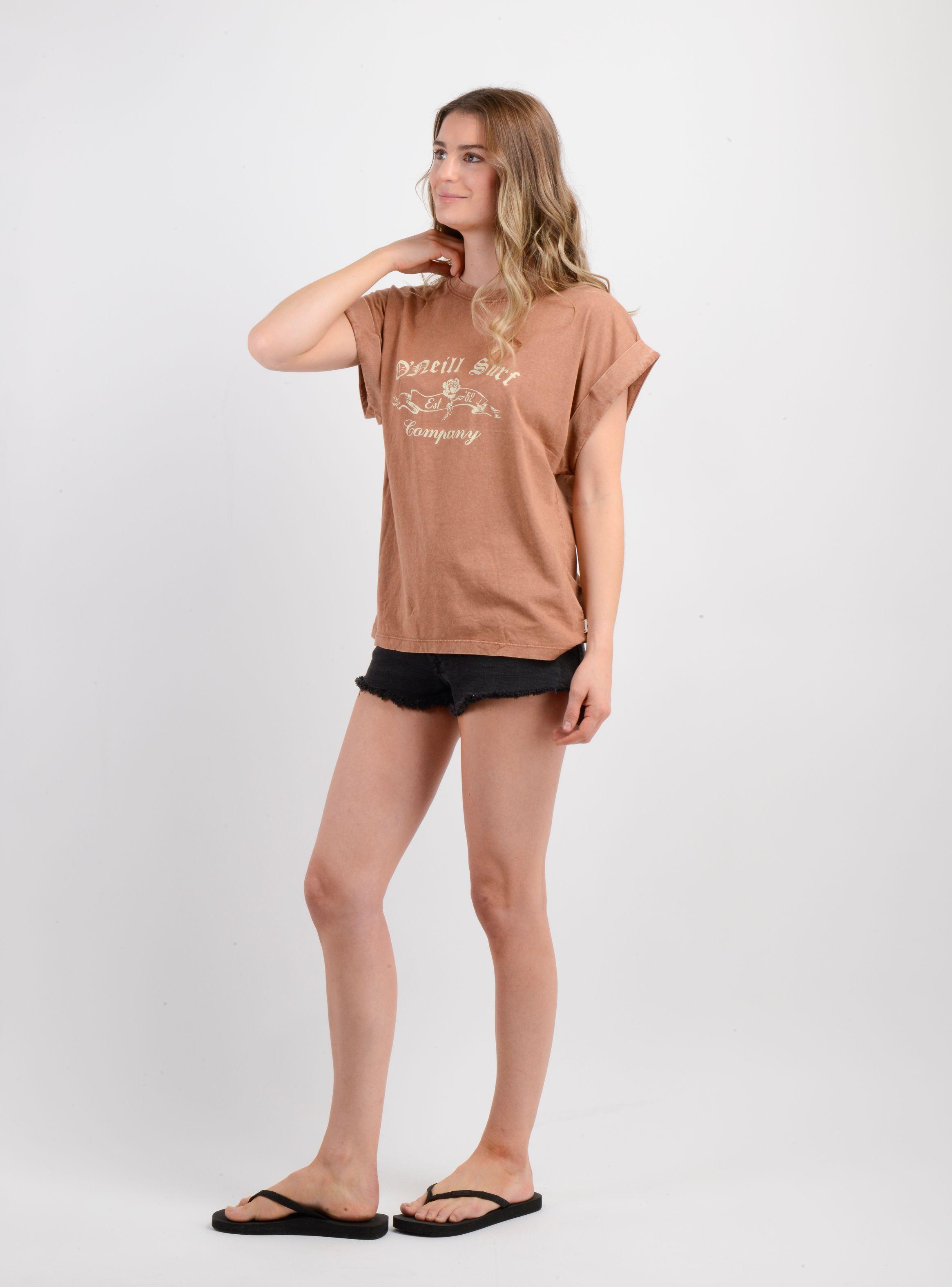 POLERA MANGA CORTA SUN FLOWER CAFÉ CLARO-2