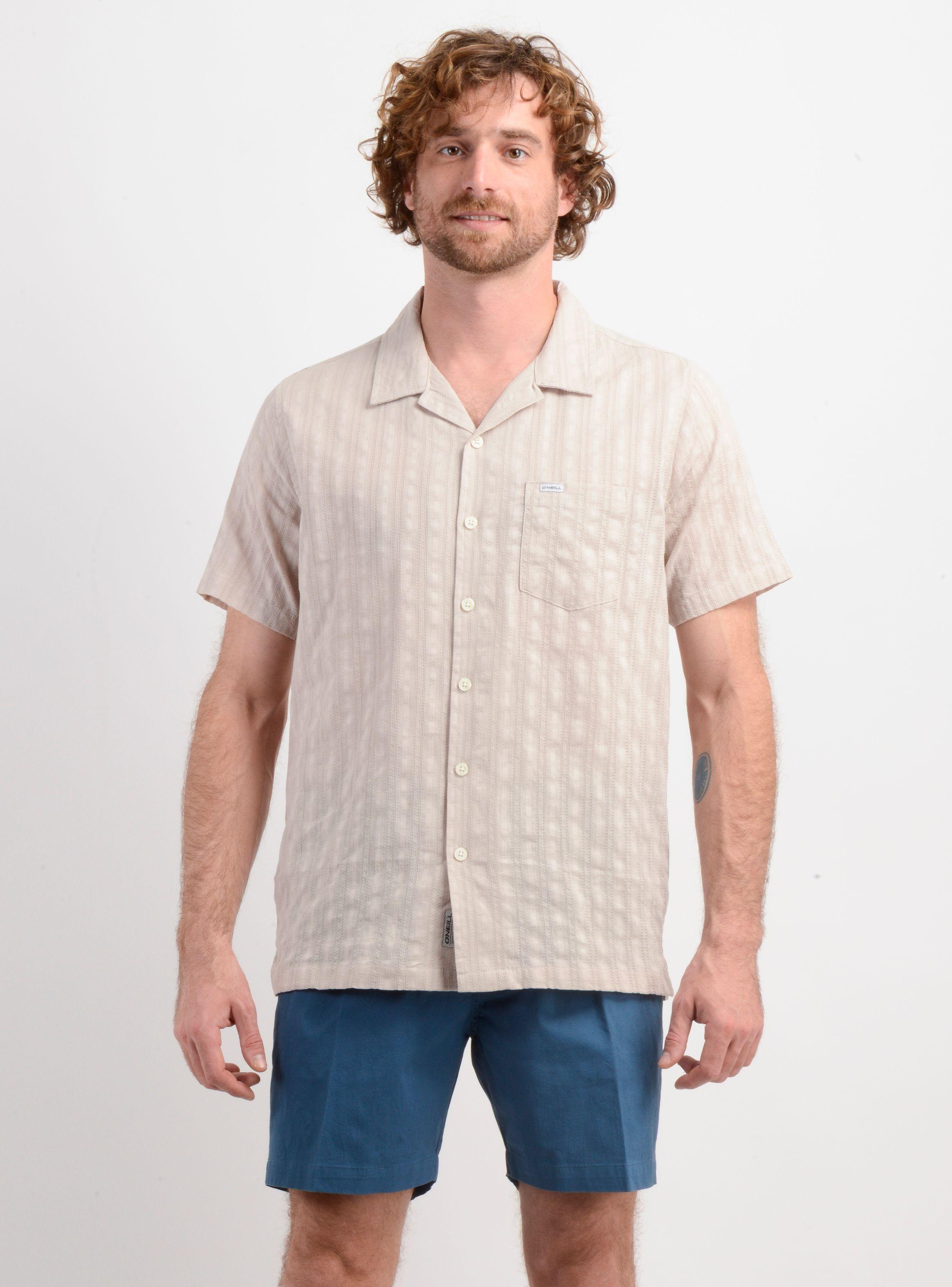 CAMISA MANGA CORTA POLARIZE BEIGE-0