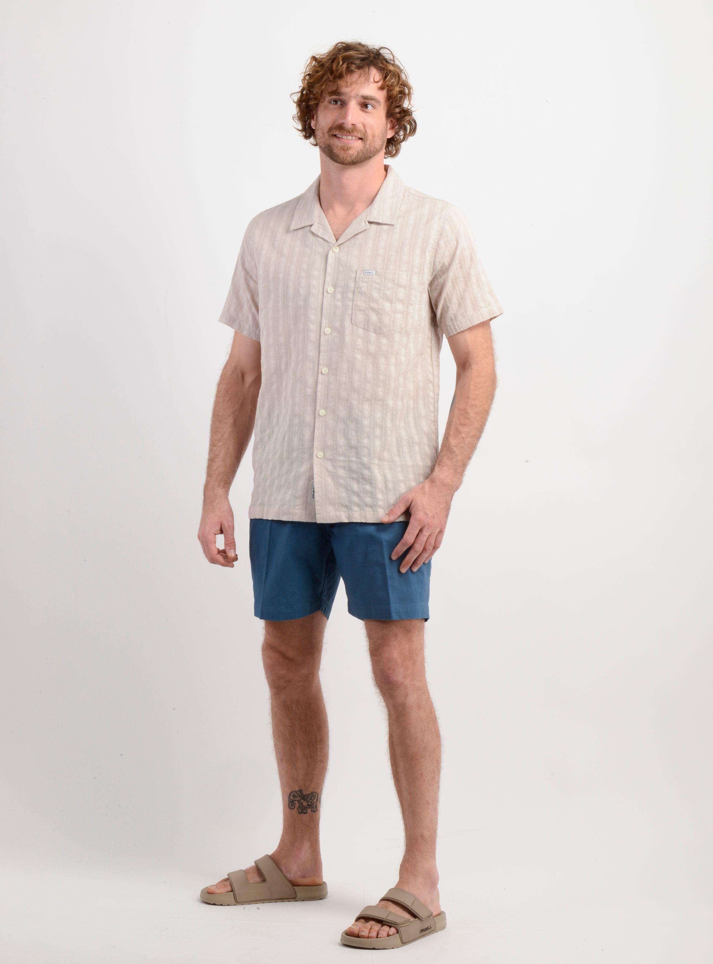 CAMISA MANGA CORTA POLARIZE BEIGE-2