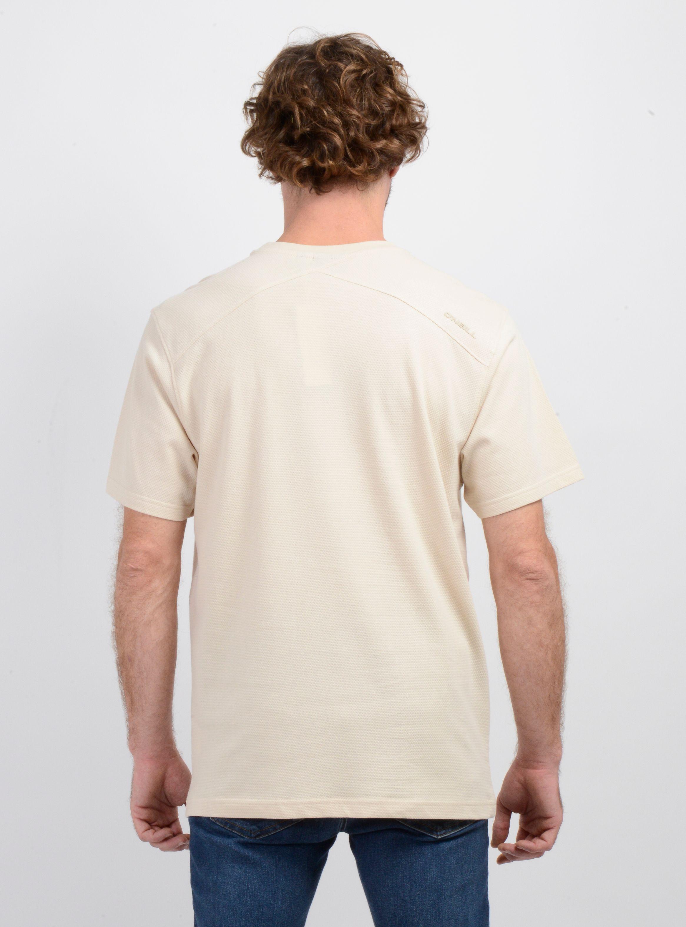 POLERA MANGA CORTA STAMPED BEIGE CLARO-1