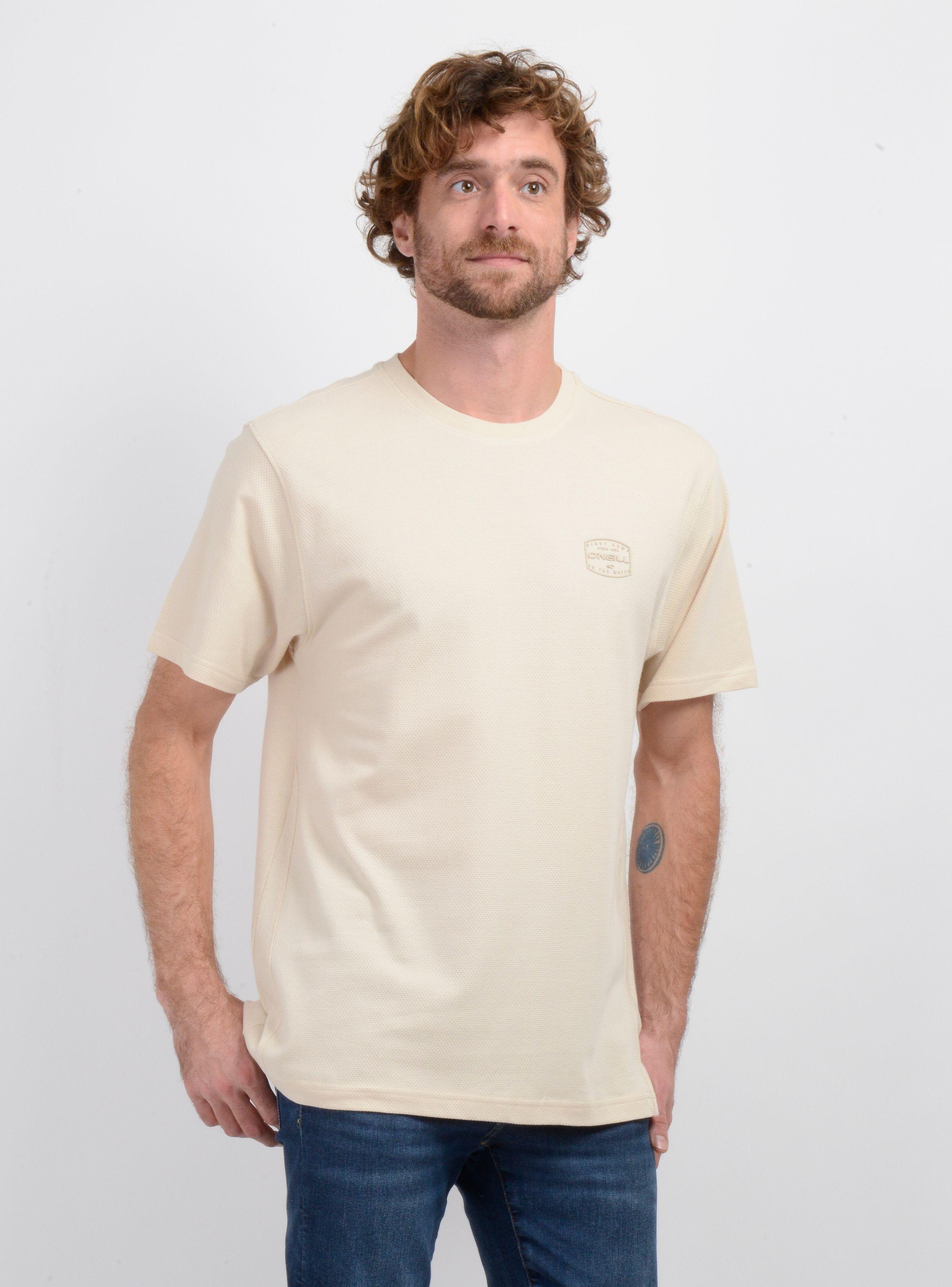 POLERA MANGA CORTA STAMPED BEIGE CLARO-3