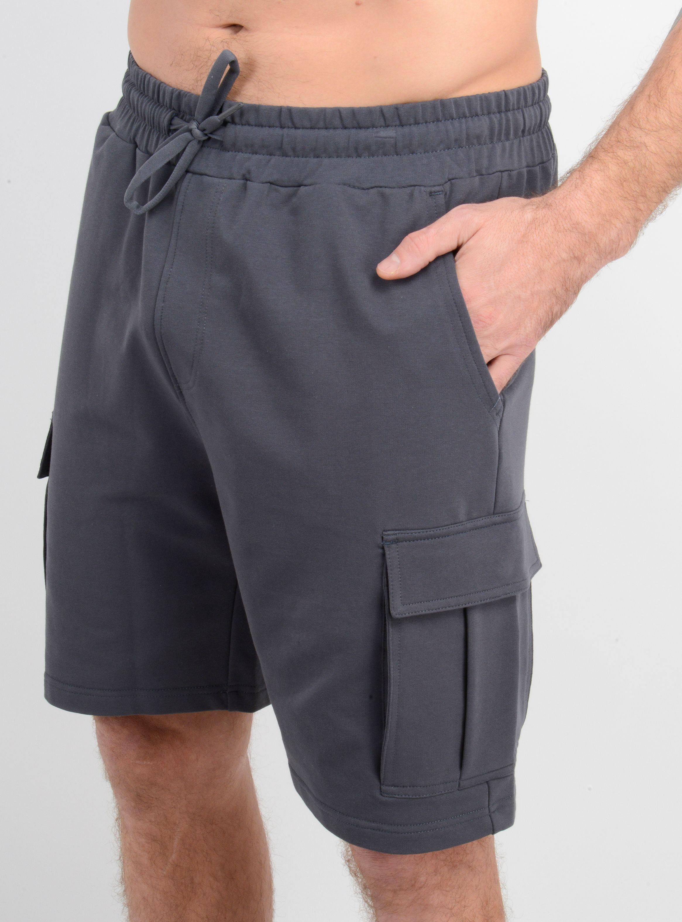 BERMUDA BASICO CARGO JAY GRIS OSCURO-4