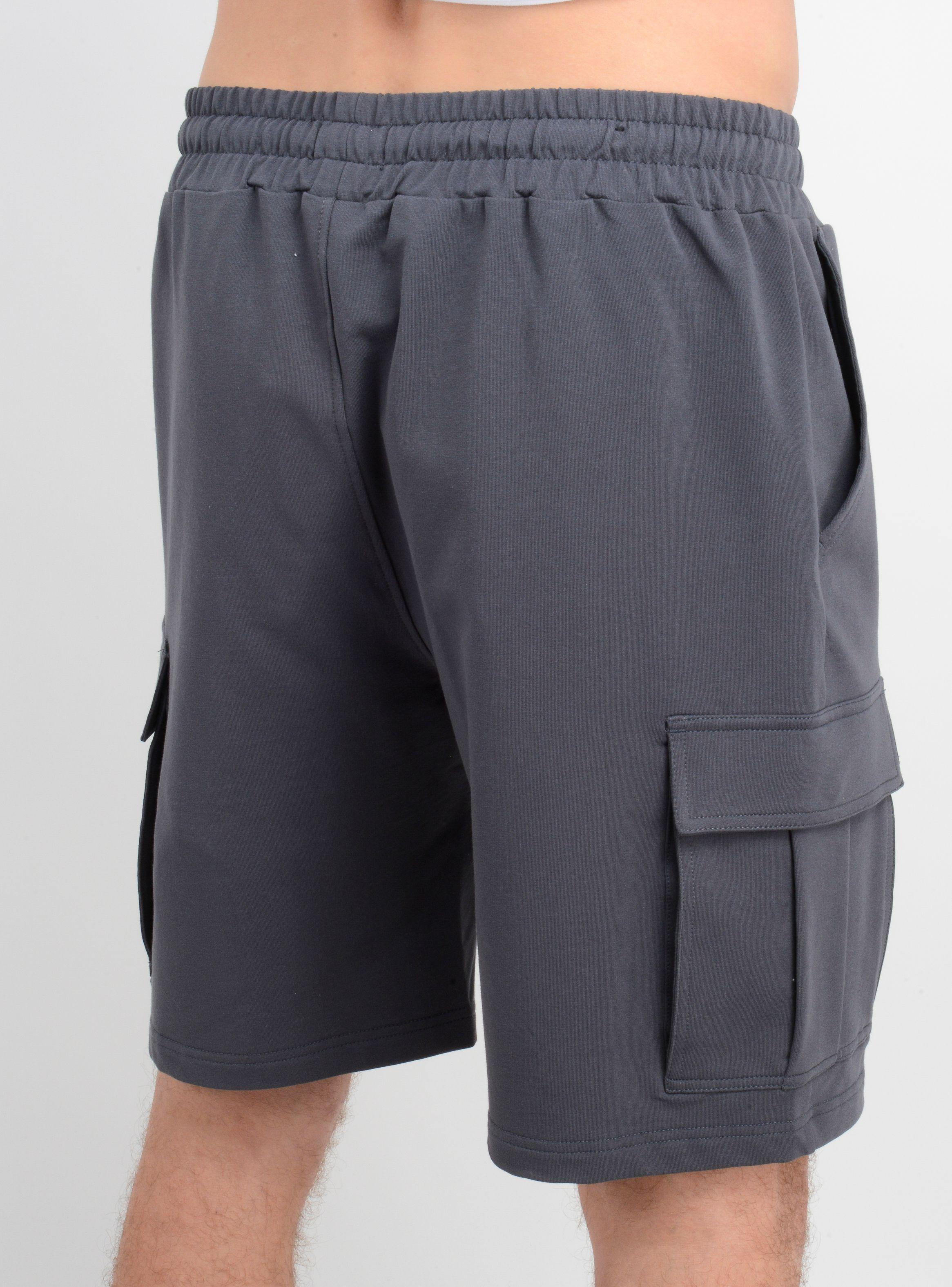 BERMUDA BASICO CARGO JAY GRIS OSCURO-5