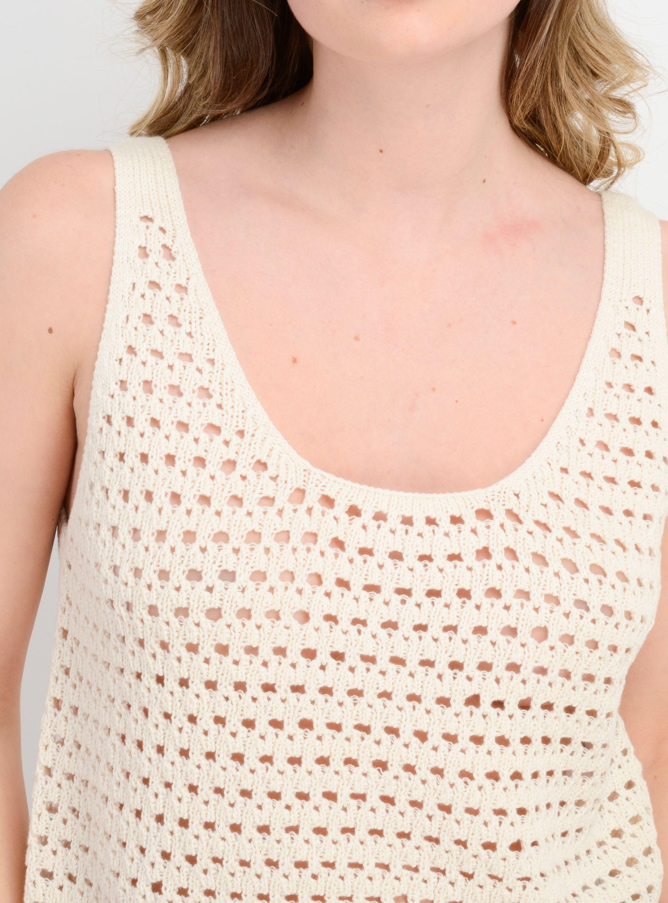 POLERA TEJIDA SIN MANGAS RYAN BEIGE-4