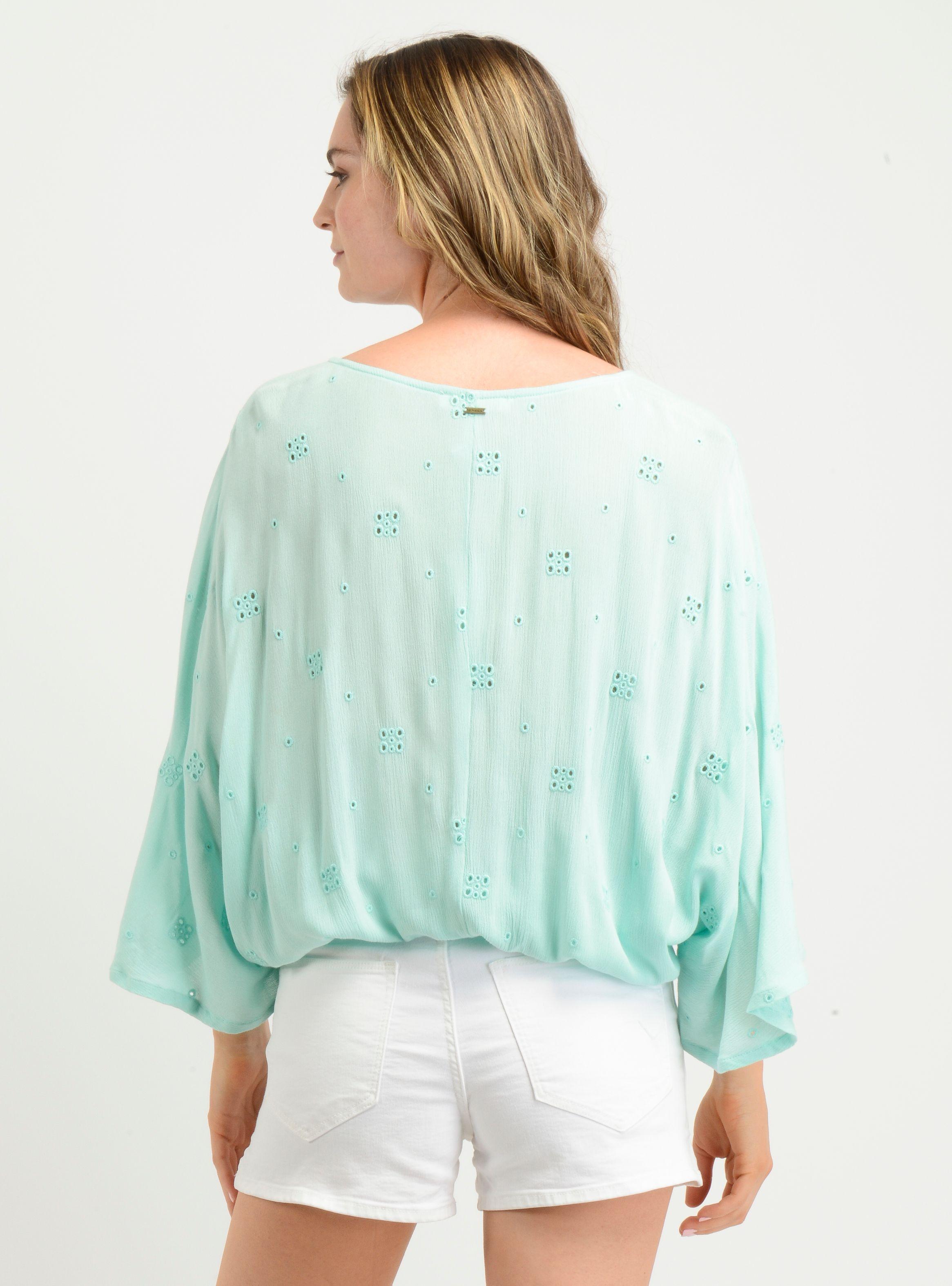 BLUSA MANGA CORTA SABANNA  VERDE CLARO / PASTEL-2