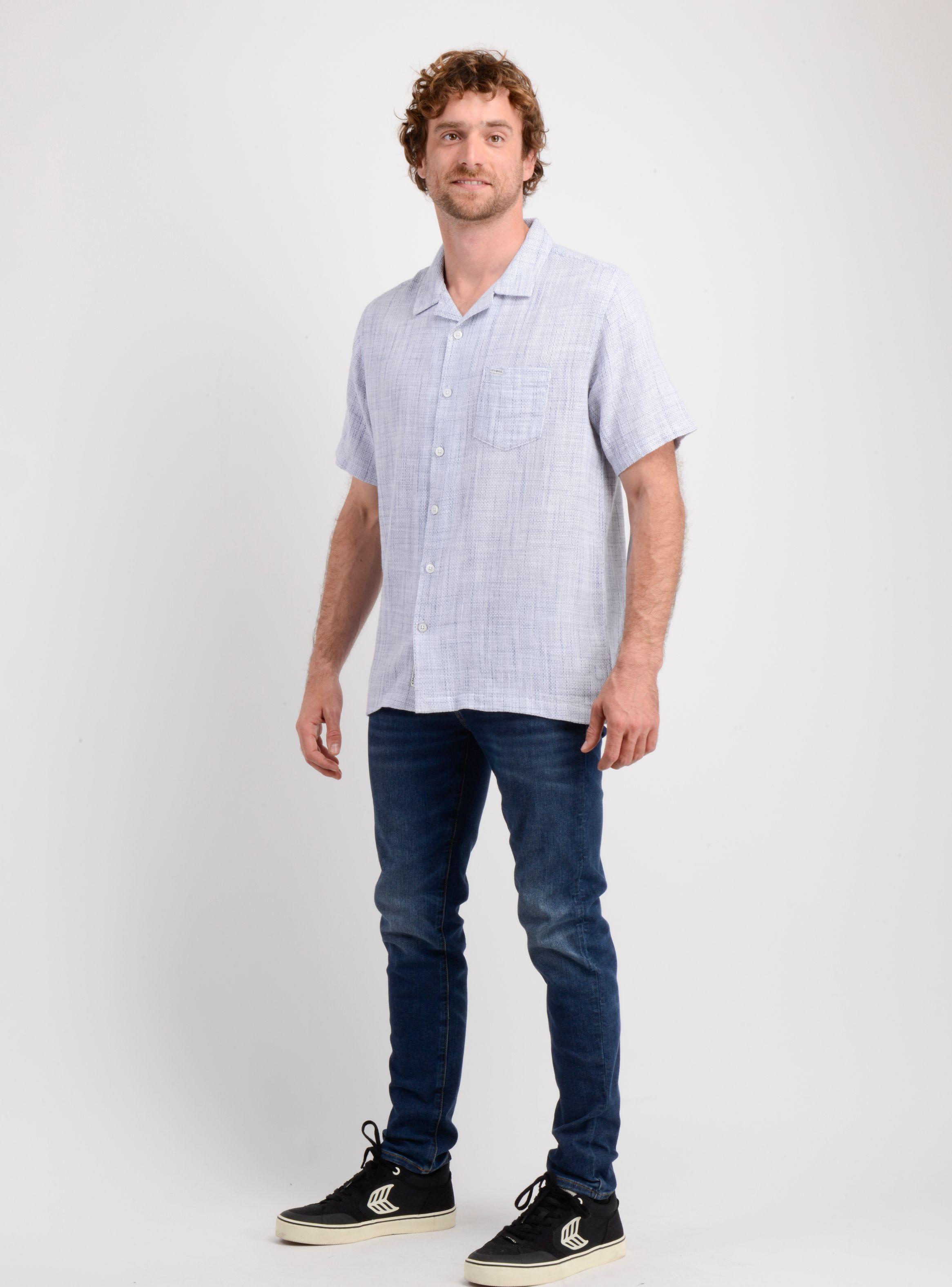 CAMISA MANGA CORTA PITCH AZUL-2