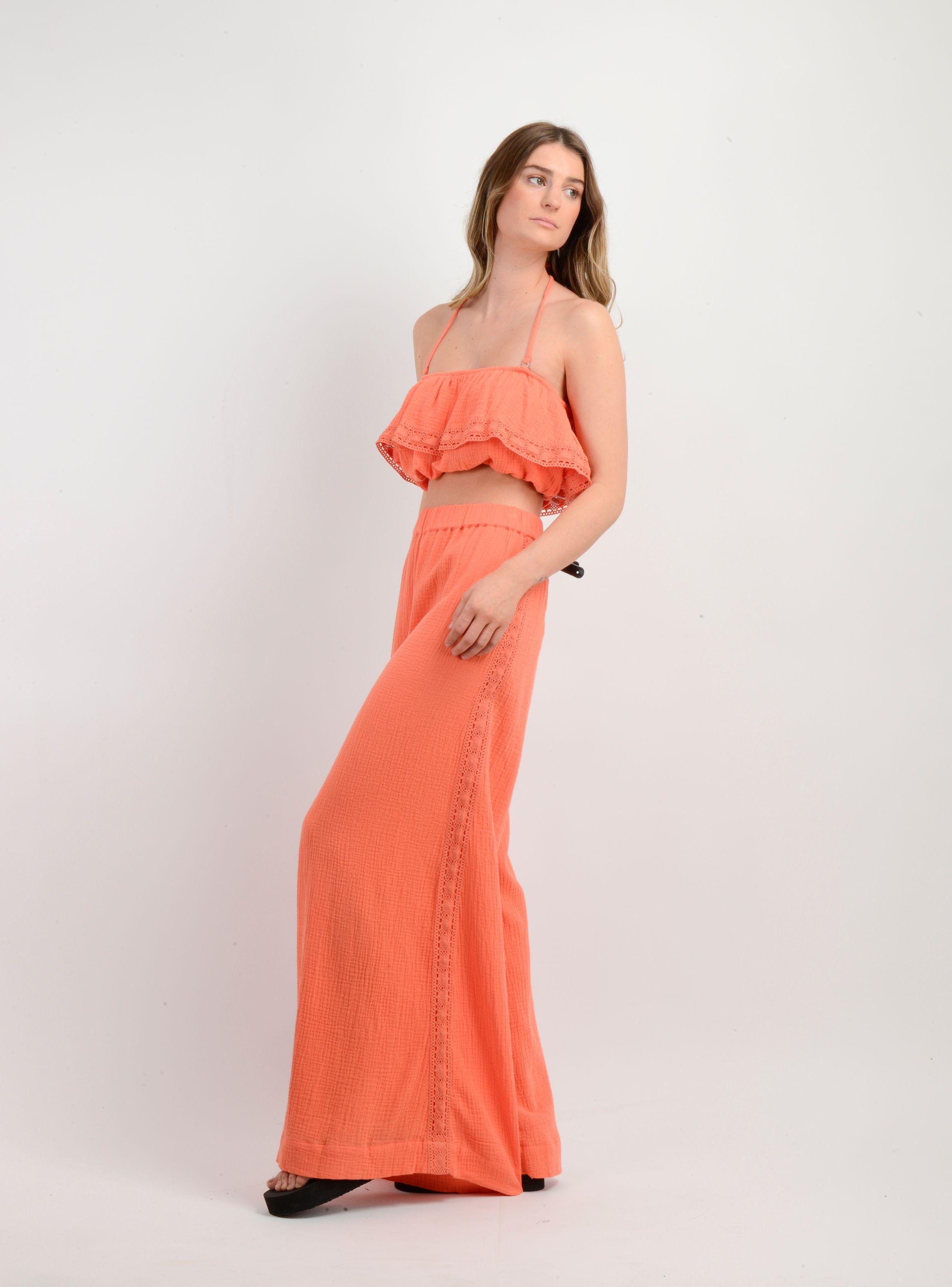 BLUSA SIN MANGAS LENI II NARANJO-2